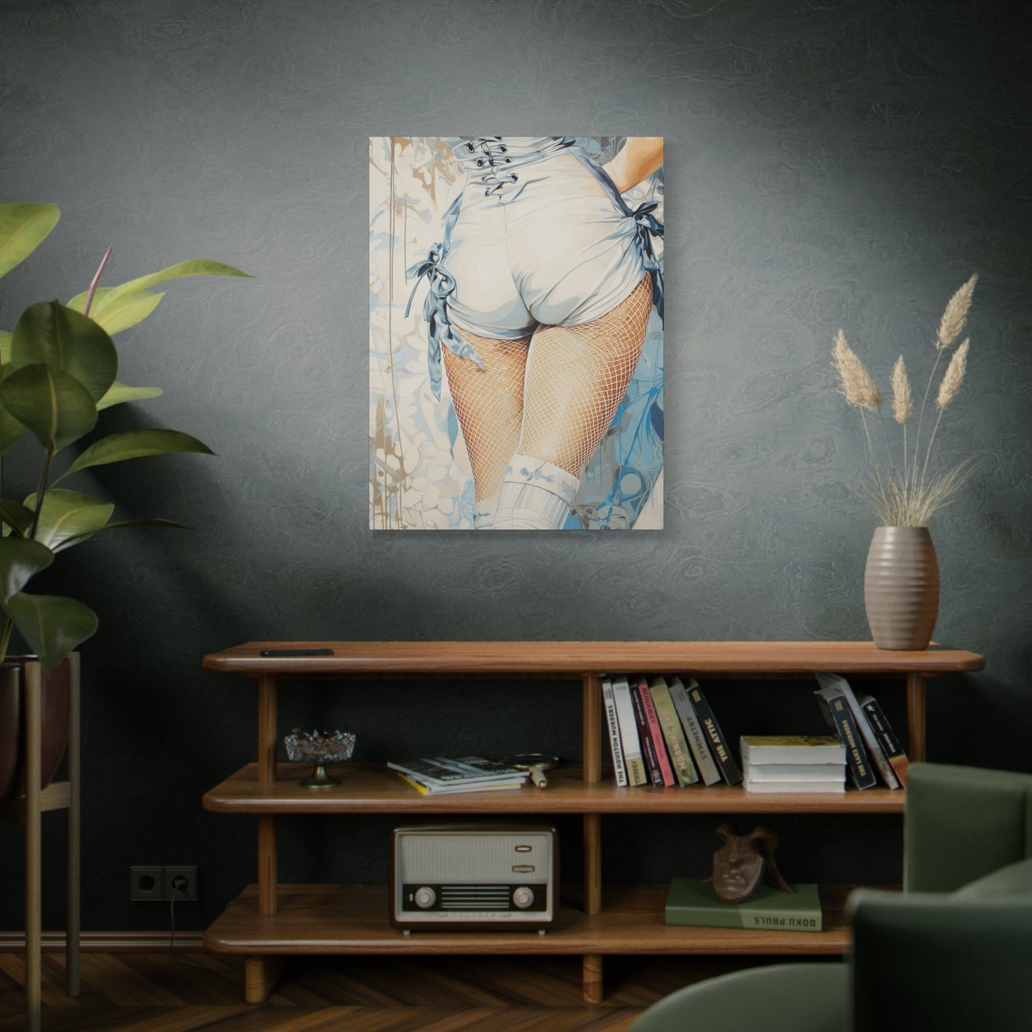 Gallery Wrapped Canvas, Tongue and Cheek Art Canvas, Naughty Girl Art Canvas – Abigail