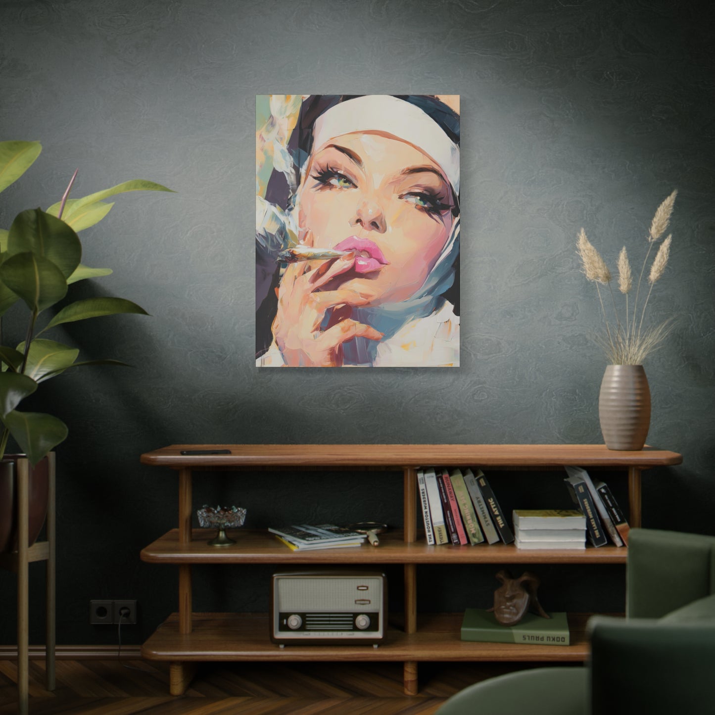 Gallery Wrapped Canvas, Habits and Heresy Art Canvas, Naughty Nuns Art Canvas – Sister Felicity