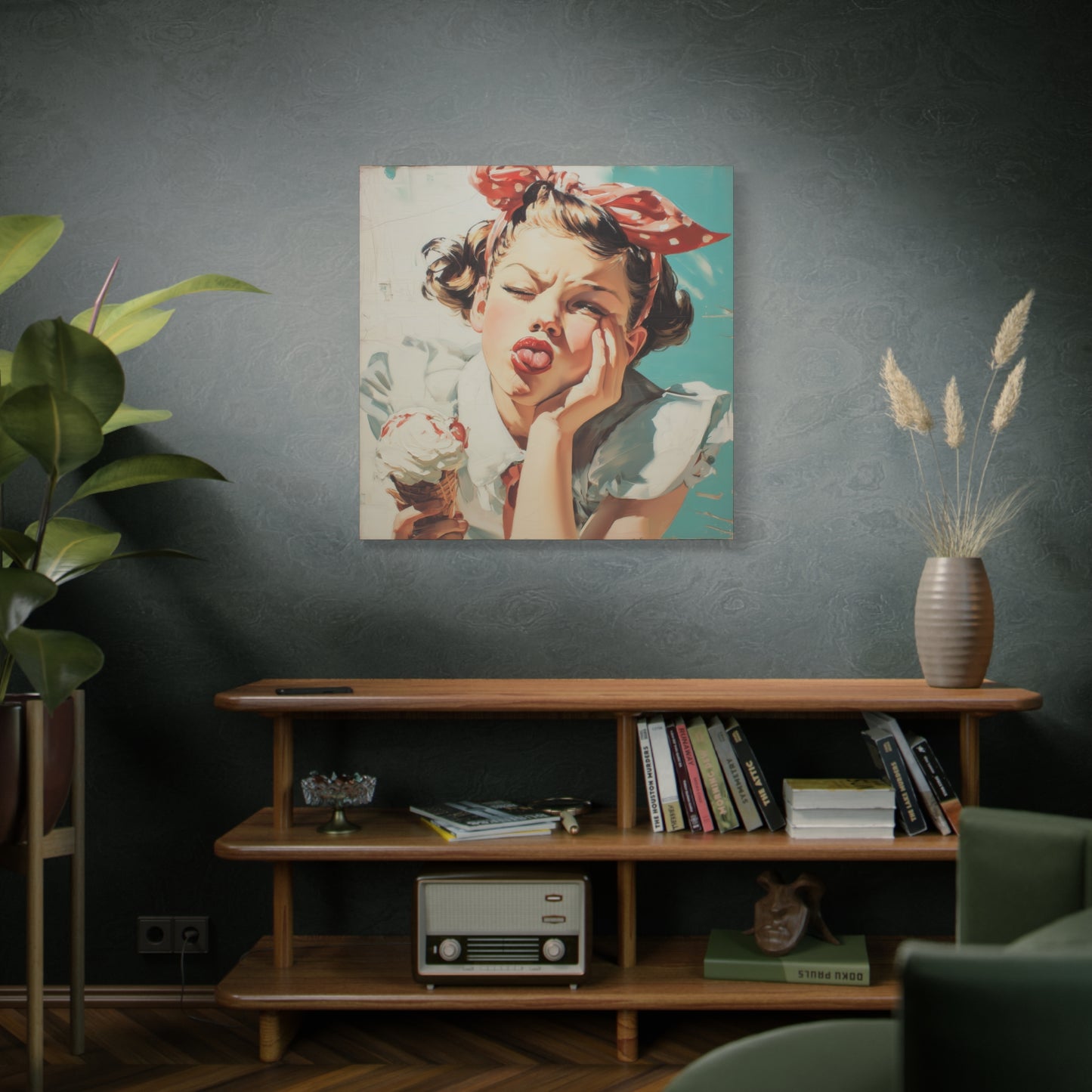 Gallery Wrapped Canvas, Sweet Summer Nostalgia, Sugar and Spice Art Canvas, Ice Cream Dreams Art – Angie