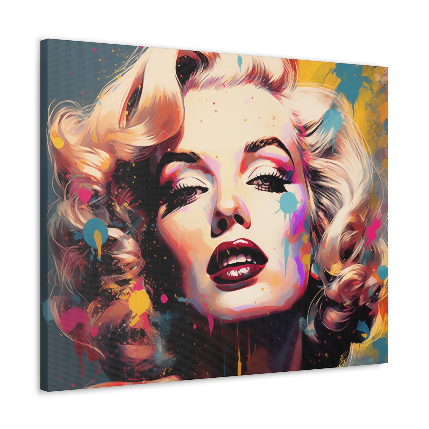 Canvas Wall Art, Gallery Wrapped Pop Art, Celebrity Wall Art – Marilyn Monroe - Abstract