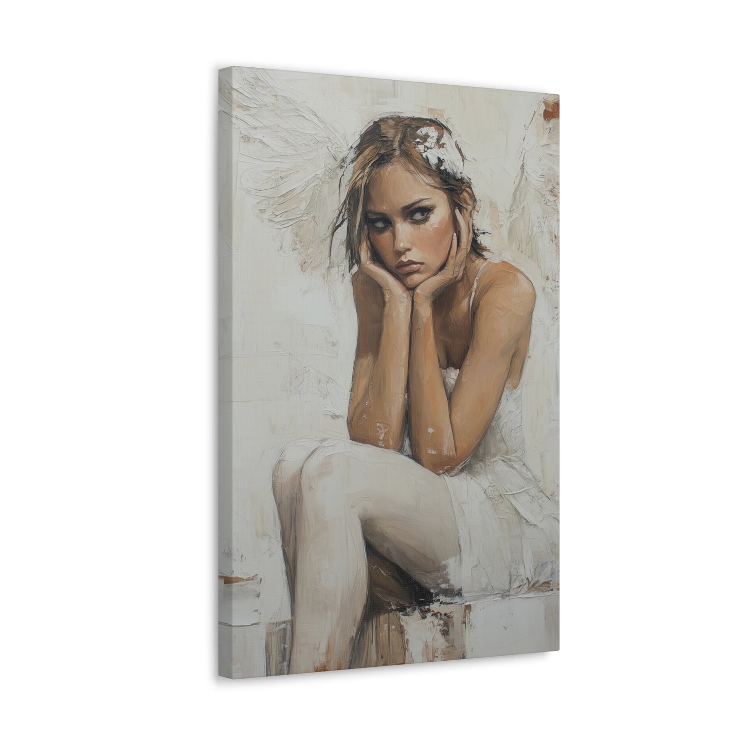 Gallery Wrapped Canvas, Sinners and Saints Art Canvas, Angel Art Canvas – Amber
