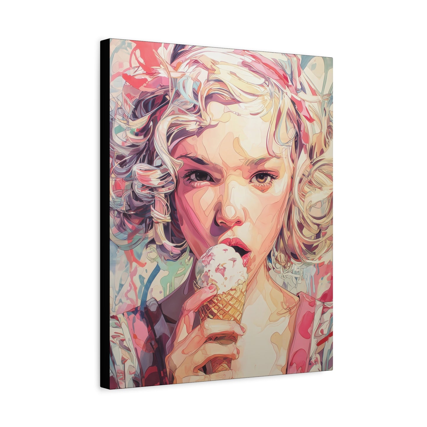 Gallery Wrapped Canvas, Sweet Summer Nostalgia, Sugar and Spice Art Canvas, Ice Cream Dreams Art – Rosie