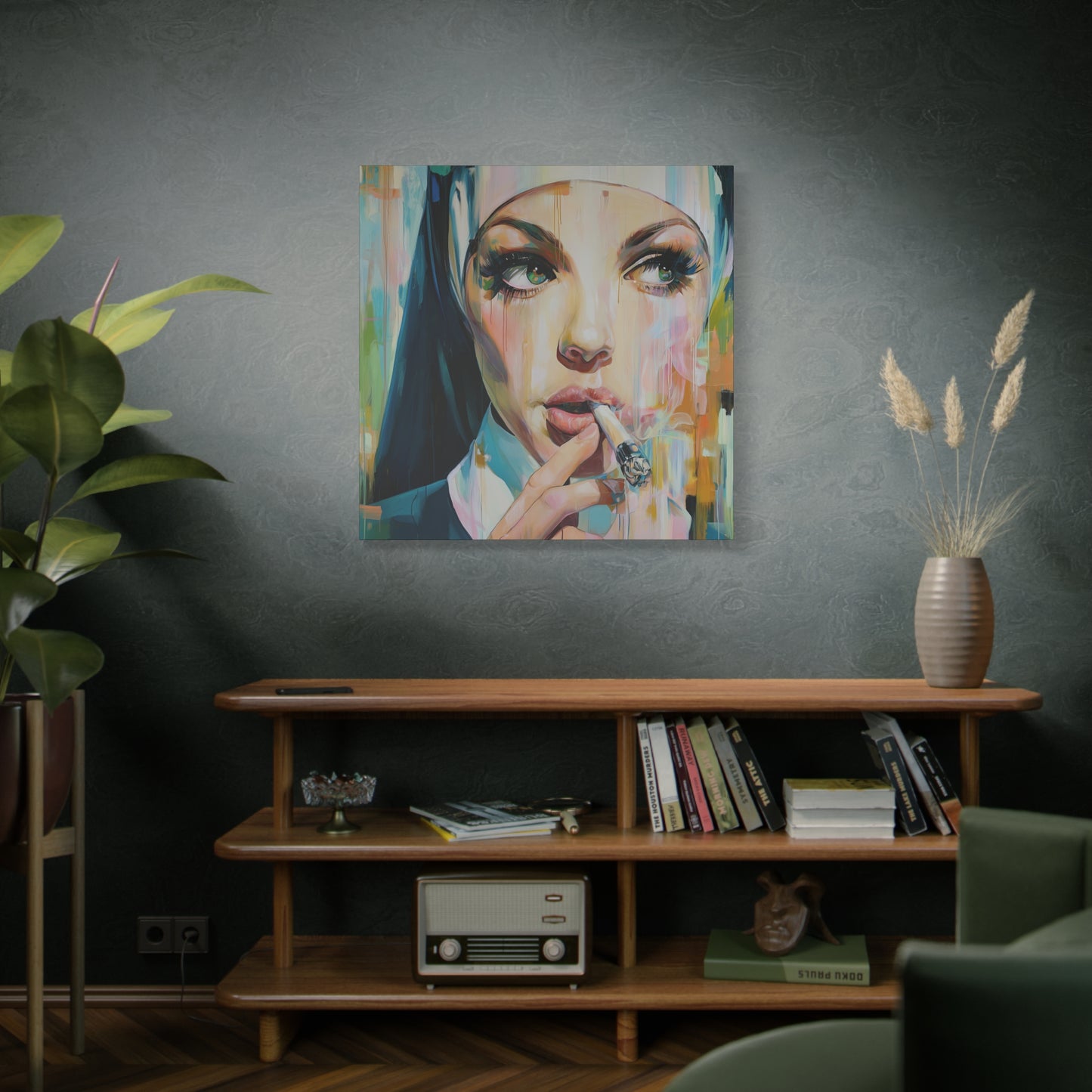 Gallery Wrapped Canvas, Habits and Heresy Art Canvas, Naughty Nuns Art Canvas – Sister Seraphine