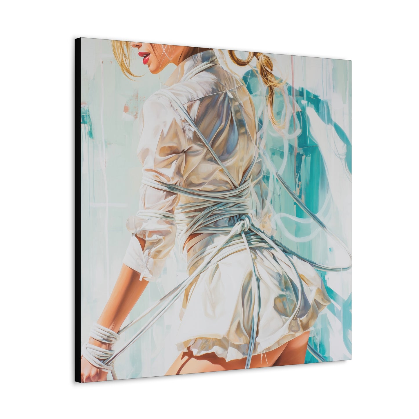 Gallery Wrapped Canvas, Ropes and Reverence Art Canvas, Erotic Shibari Art Canvas – Hannah