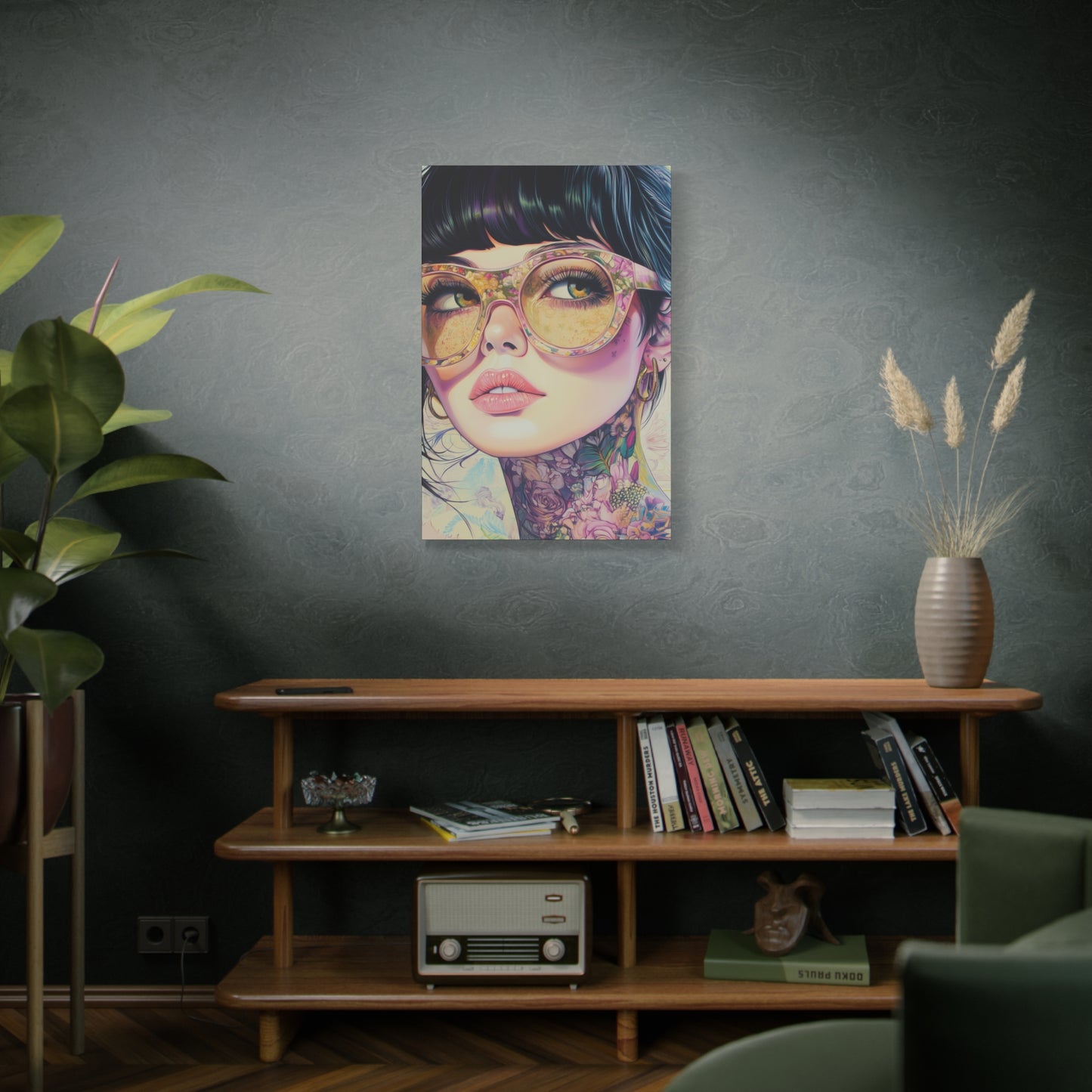 Canvas Gallery Wrap, Ladies in Lenses Wall Art, Abstract Femme Girl Art - Lucy