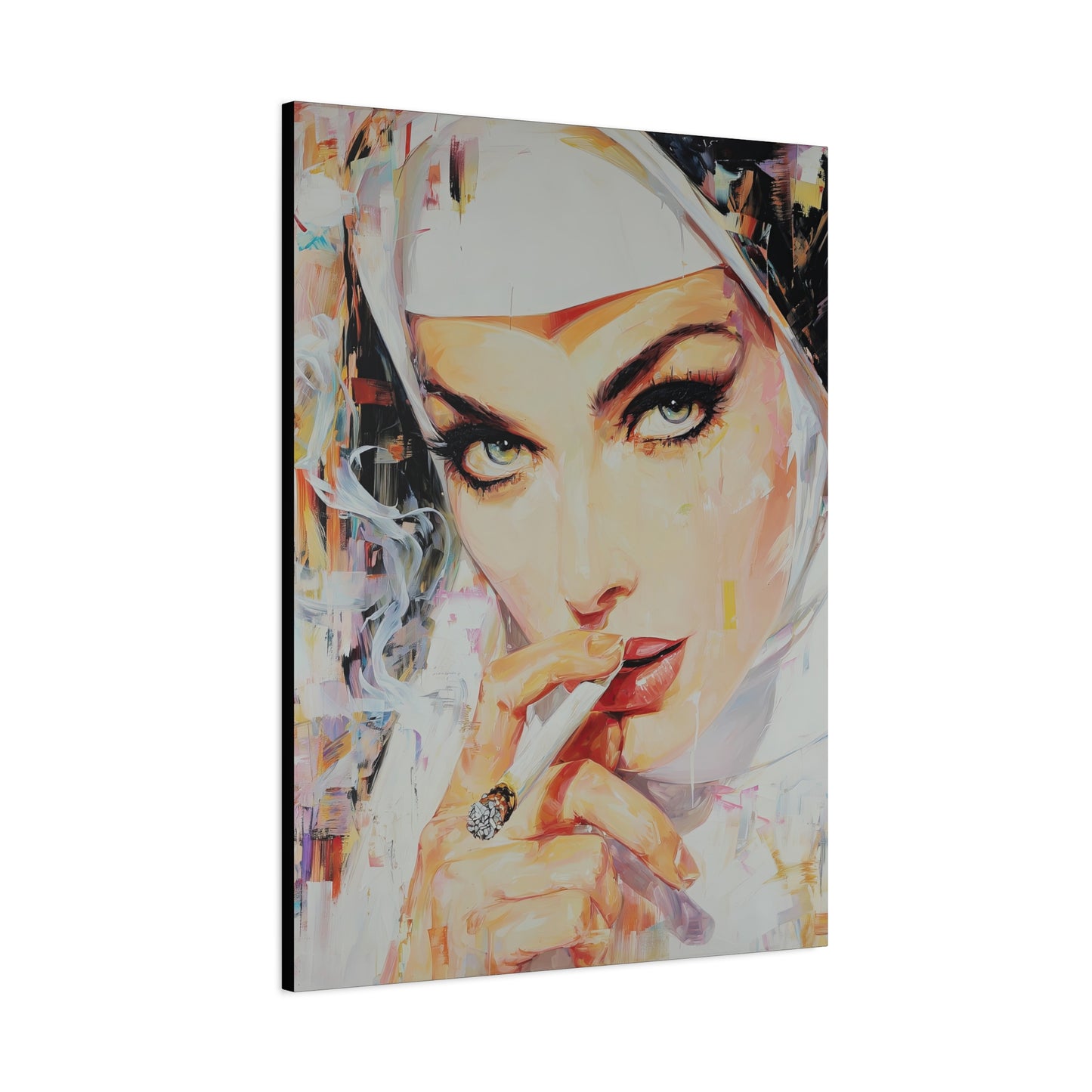 Gallery Wrapped Canvas, Habits and Heresy Art Canvas, Naughty Nuns Art Canvas – Sister Carmela