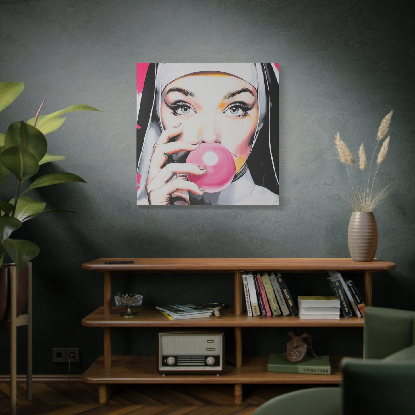 Gallery Wrapped Canvas, Habits and Heresy Art Canvas, Naughty Nuns Art Canvas – Sister Gloria