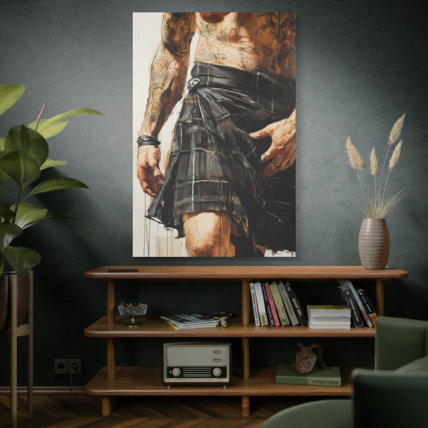 Gallery Wrapped Canvas, Kilts and Carnage Art Canvas, Erotic Pinup Art Canvas – Brodie