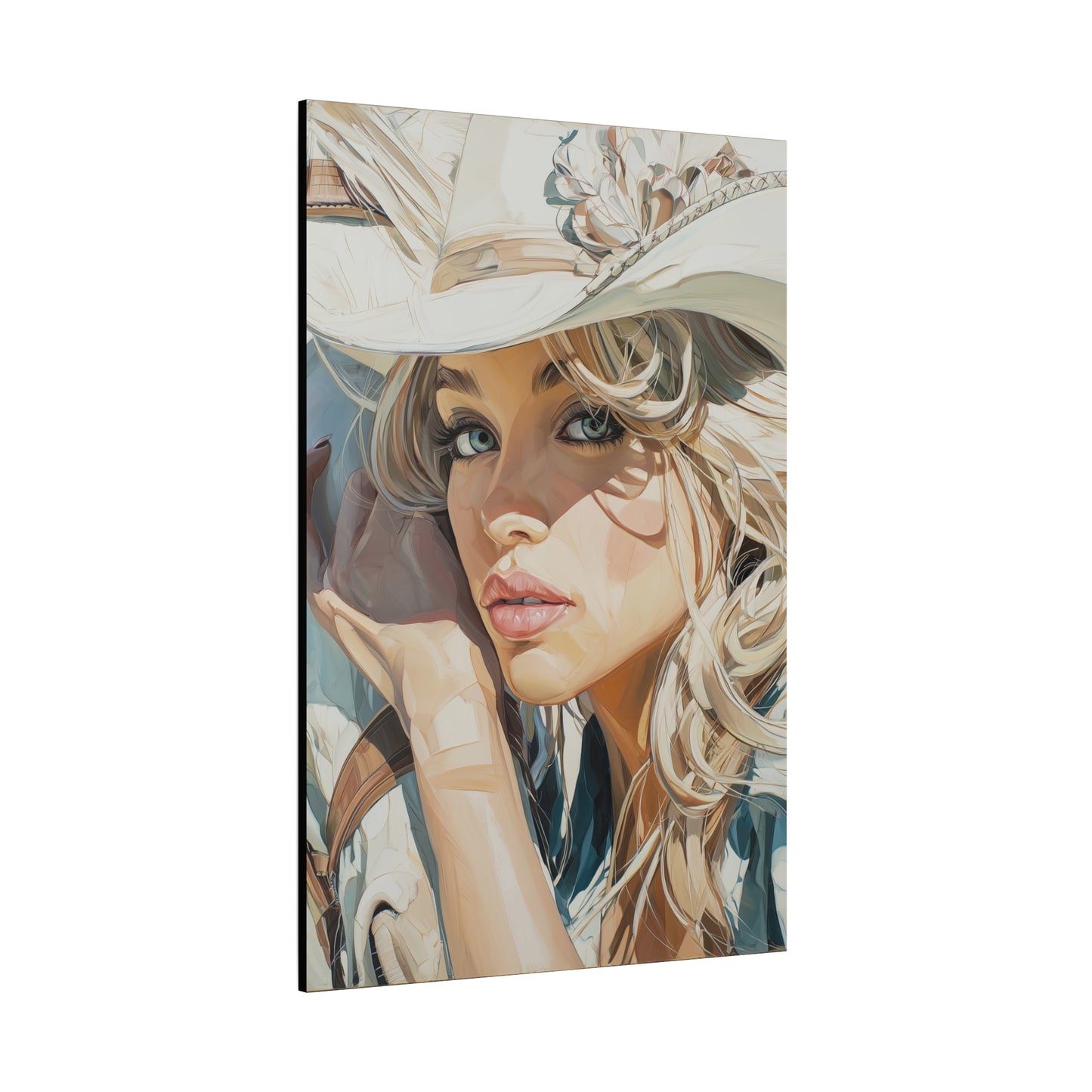 Gallery Wrapped Canvas, Wranglers and Wreckage Art Canvas, Erotic Pinup Art Canvas – Josie