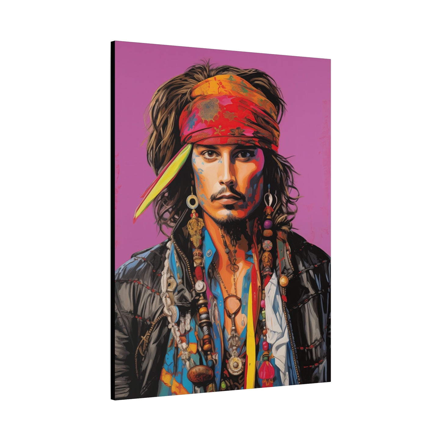 Gallery Wrapped Canvas, Celebrity Inspired, Pop Art Canvas – Johnny