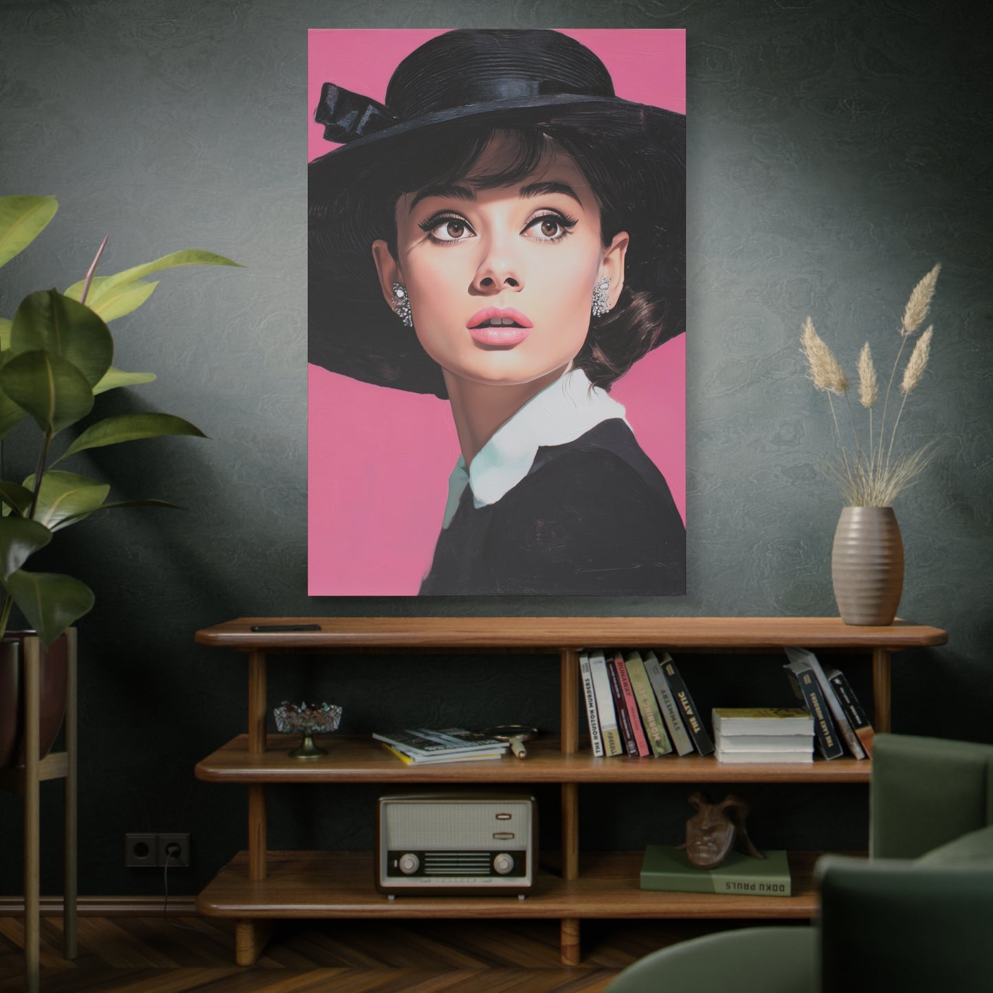 Gallery Wrapped Canvas, The Diva Project Art Canvas, Pinup Art Canvas – Audrey Hepburn - EIGHT