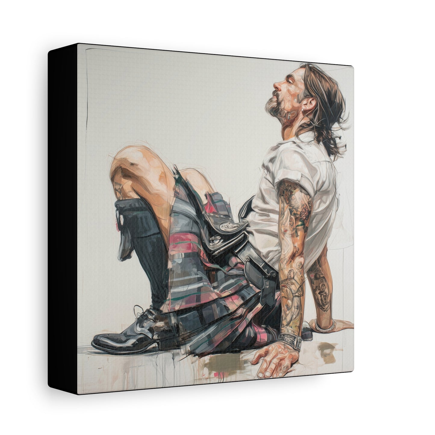 Gallery Wrapped Canvas, Kilts and Carnage Art Canvas, Erotic Pinup Art Canvas – Alastair