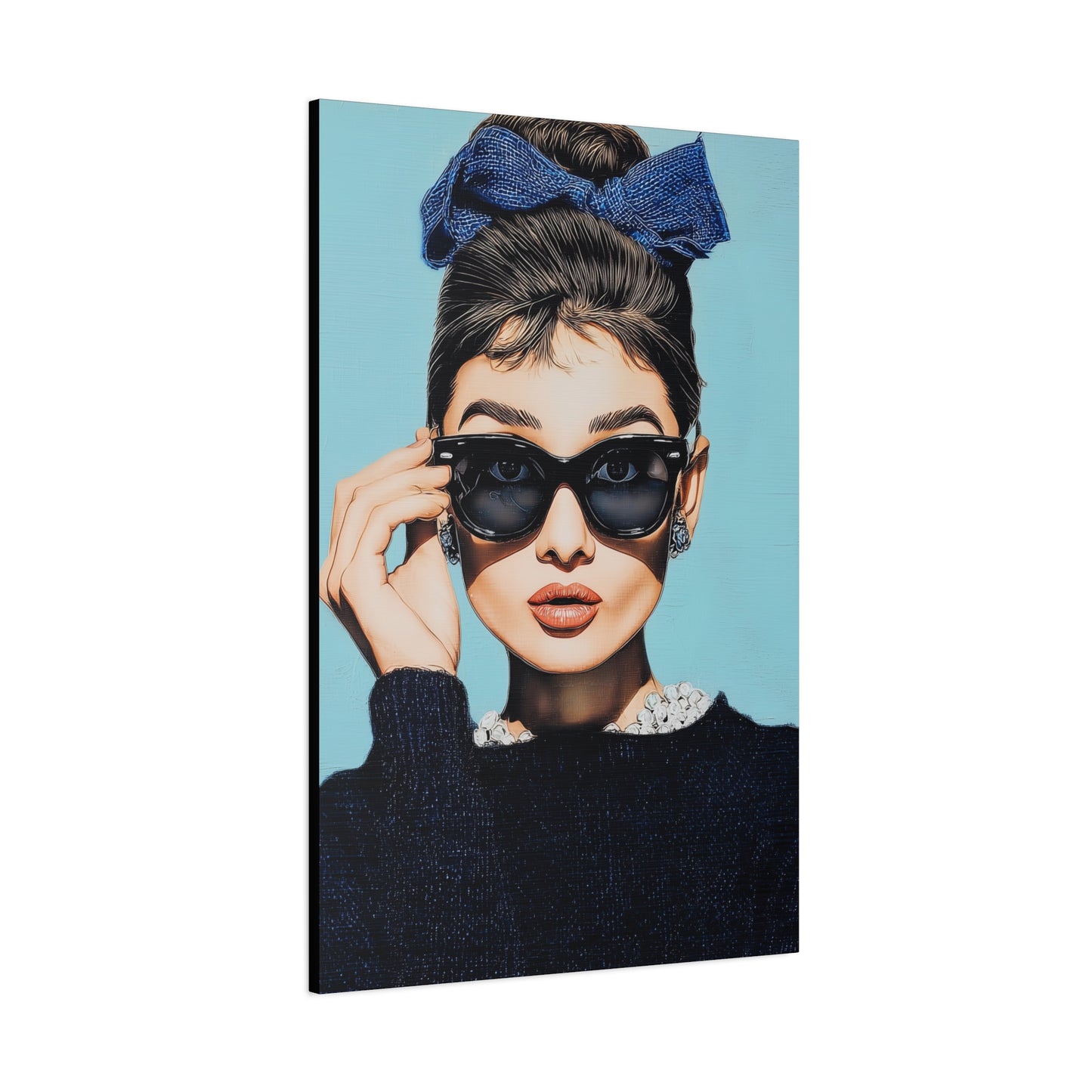 Gallery Wrapped Canvas, The Diva Project Art Canvas, Pinup Art Canvas – Audrey Hepburn - THREE