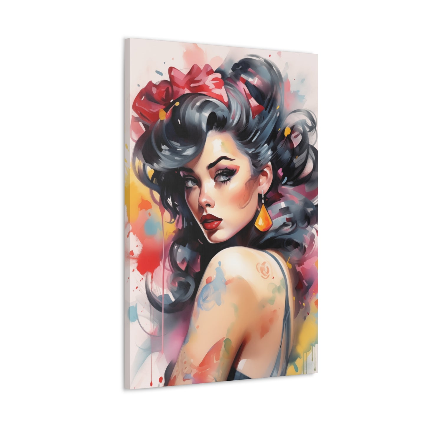 Canvas Wall Art, Gallery Wrapped Pop Art, Femme Doll Wall Art – Genevieve