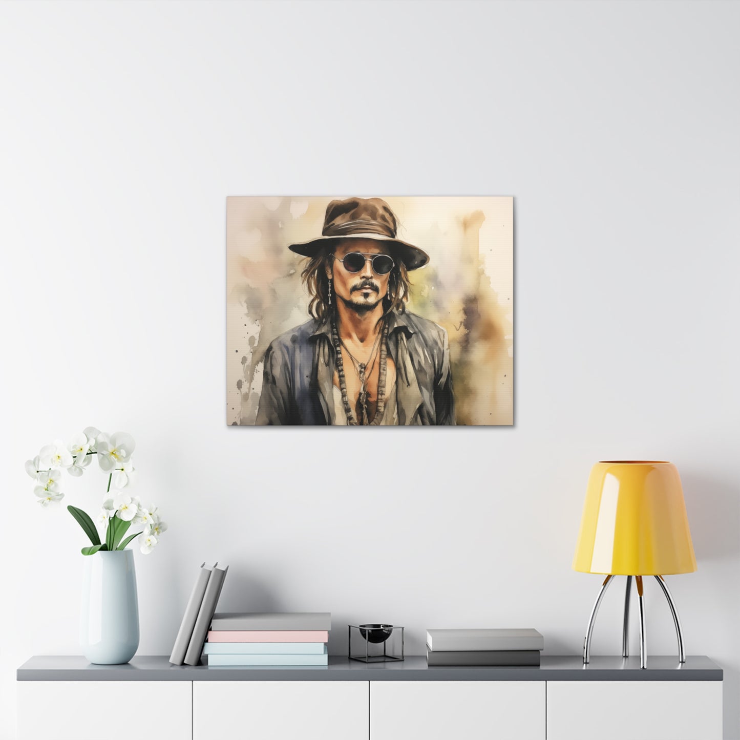 Gallery Wrapped Canvas, Celebrity Inspired, Pop Art Canvas – Johnny