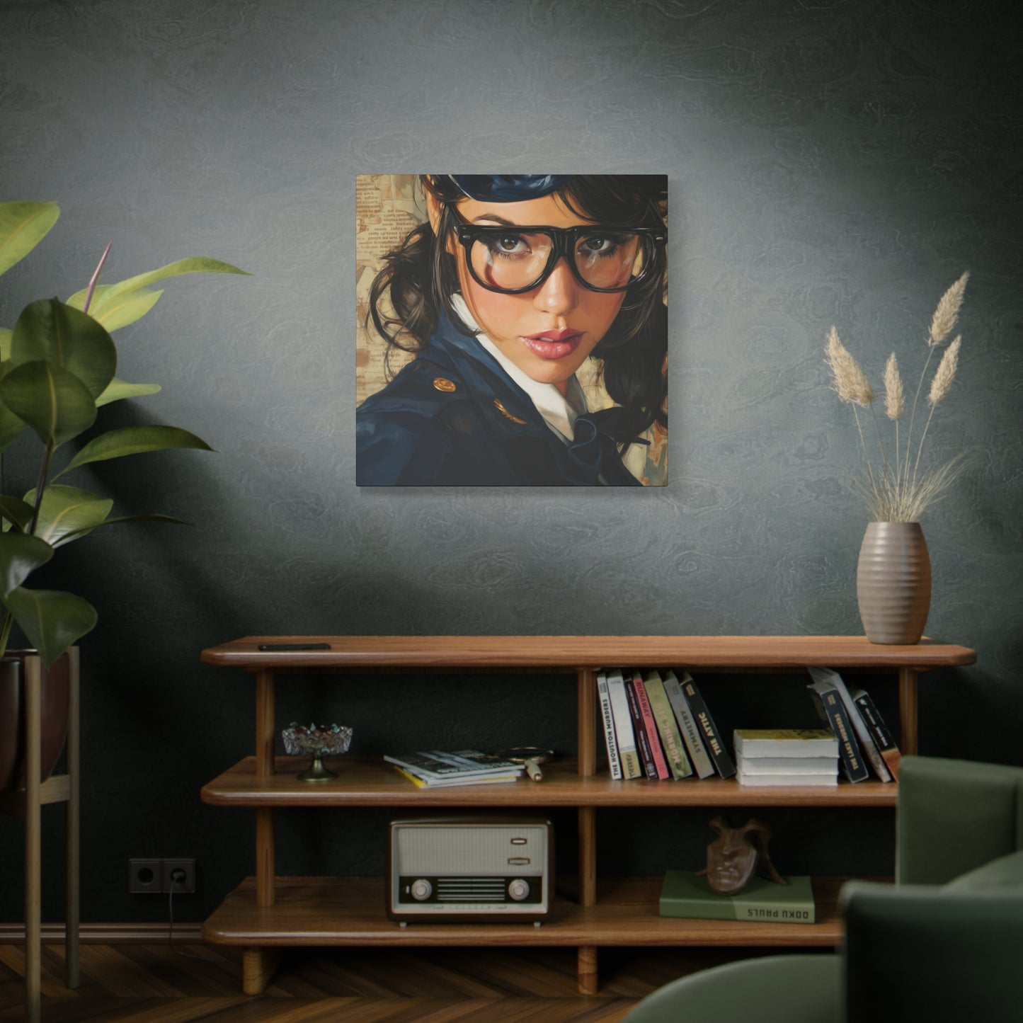 Gallery Wrapped Canvas, Liberty and Lace Art Canvas, Erotic Pinup Art Canvas – Lizzy