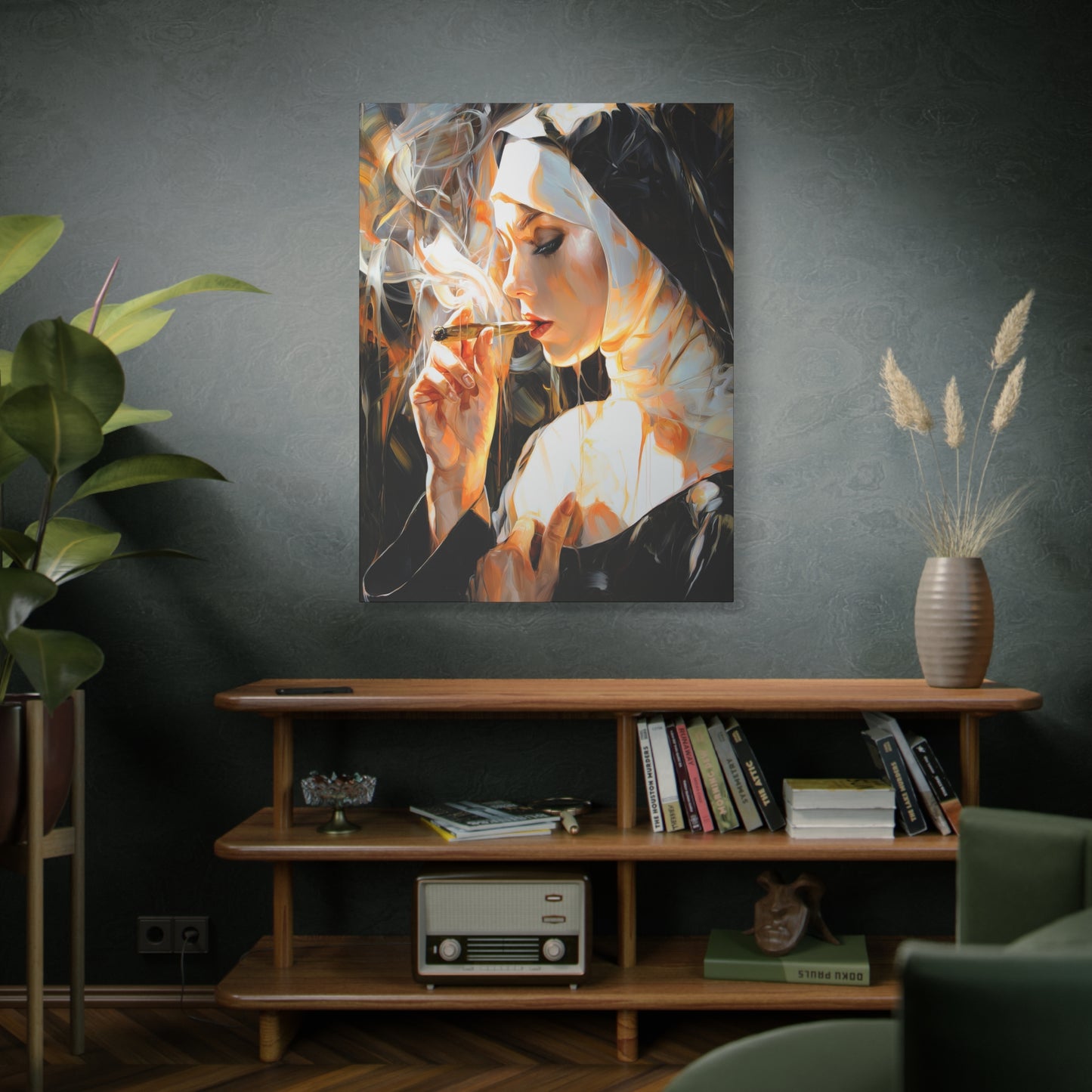 Gallery Wrapped Canvas, Habits and Heresy Art Canvas, Naughty Nuns Art Canvas – Sister Benedicta