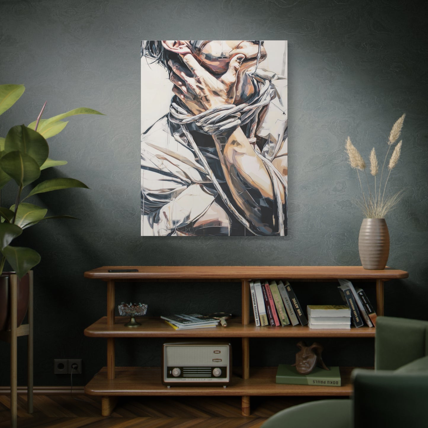Gallery Wrapped Canvas, Ropes and Reverence Art Canvas, Erotic Shibari Art Canvas – Gary