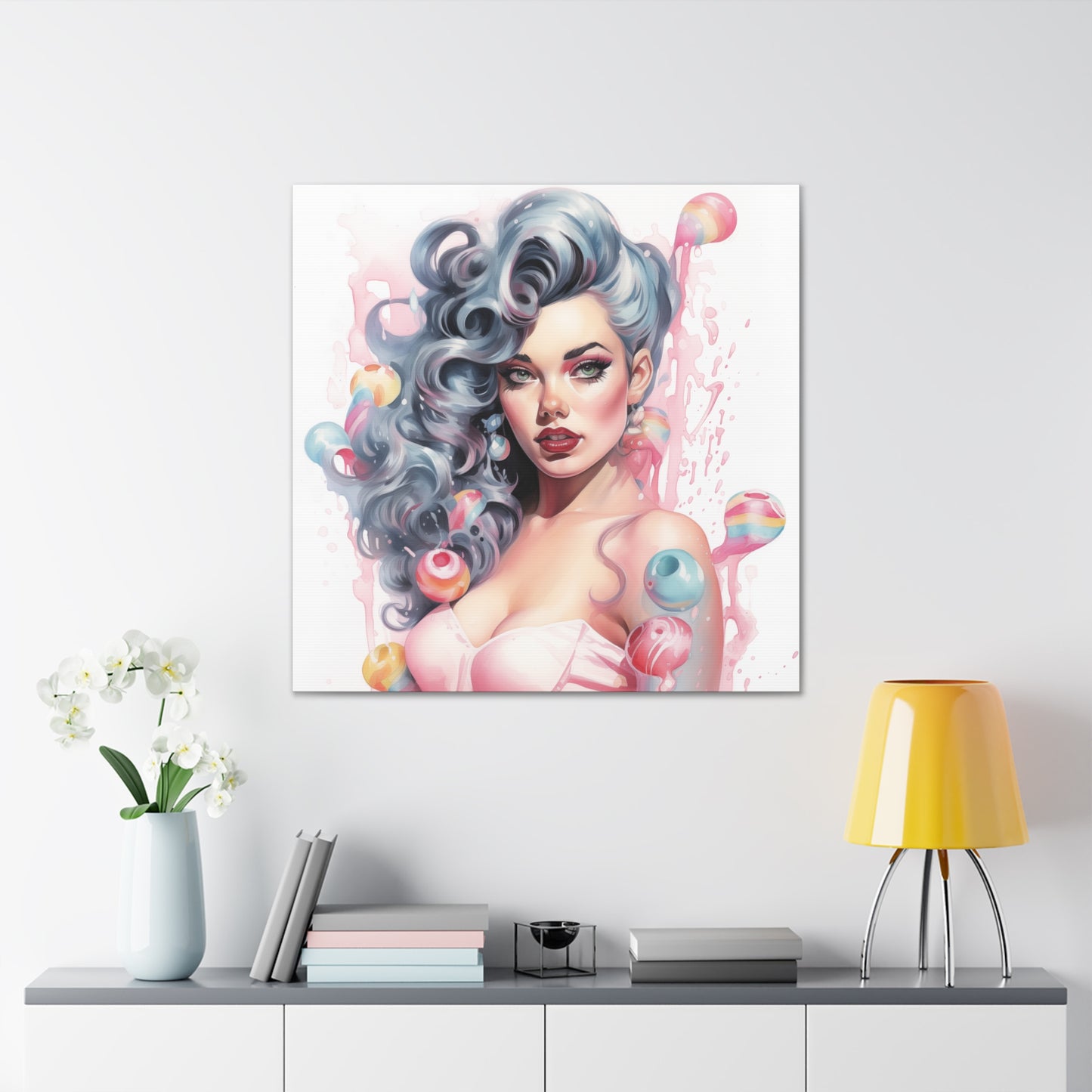 Canvas Wall Art, Gallery Wrapped Pop Art, Femme Doll Wall Art – Lux