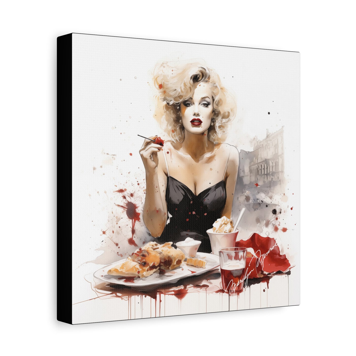 Canvas Wall Art, Gallery Wrapped Pop Art, Celebrity Wall Art – Marilyn Monroe - Cafe
