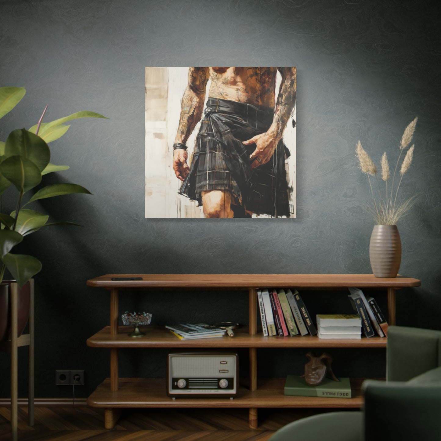 Gallery Wrapped Canvas, Kilts and Carnage Art Canvas, Erotic Pinup Art Canvas – Brodie