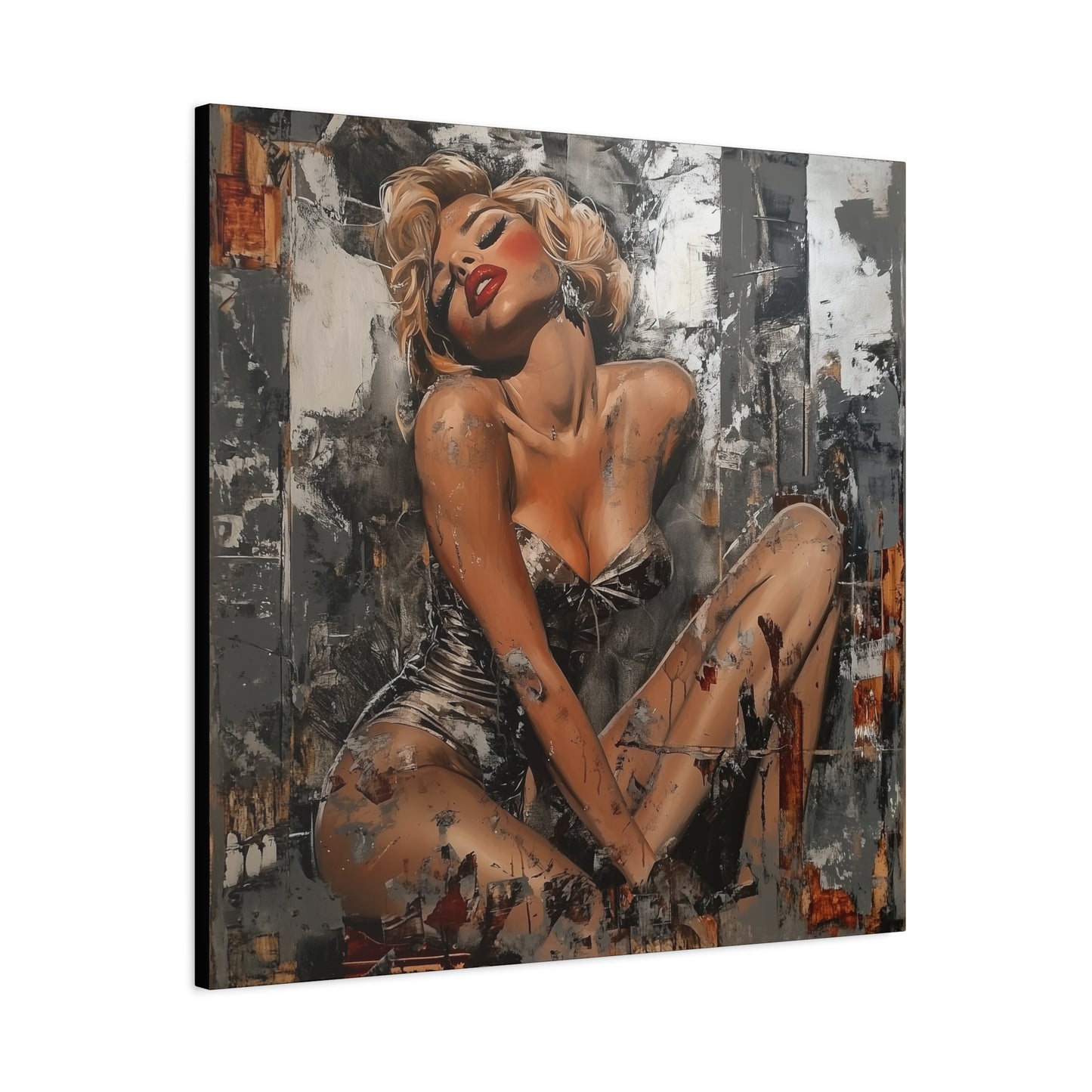 Gallery Wrapped Canvas, Guilt and Grit Adult Art Canvas, Erotic Pinup Art Canvas – Juliette