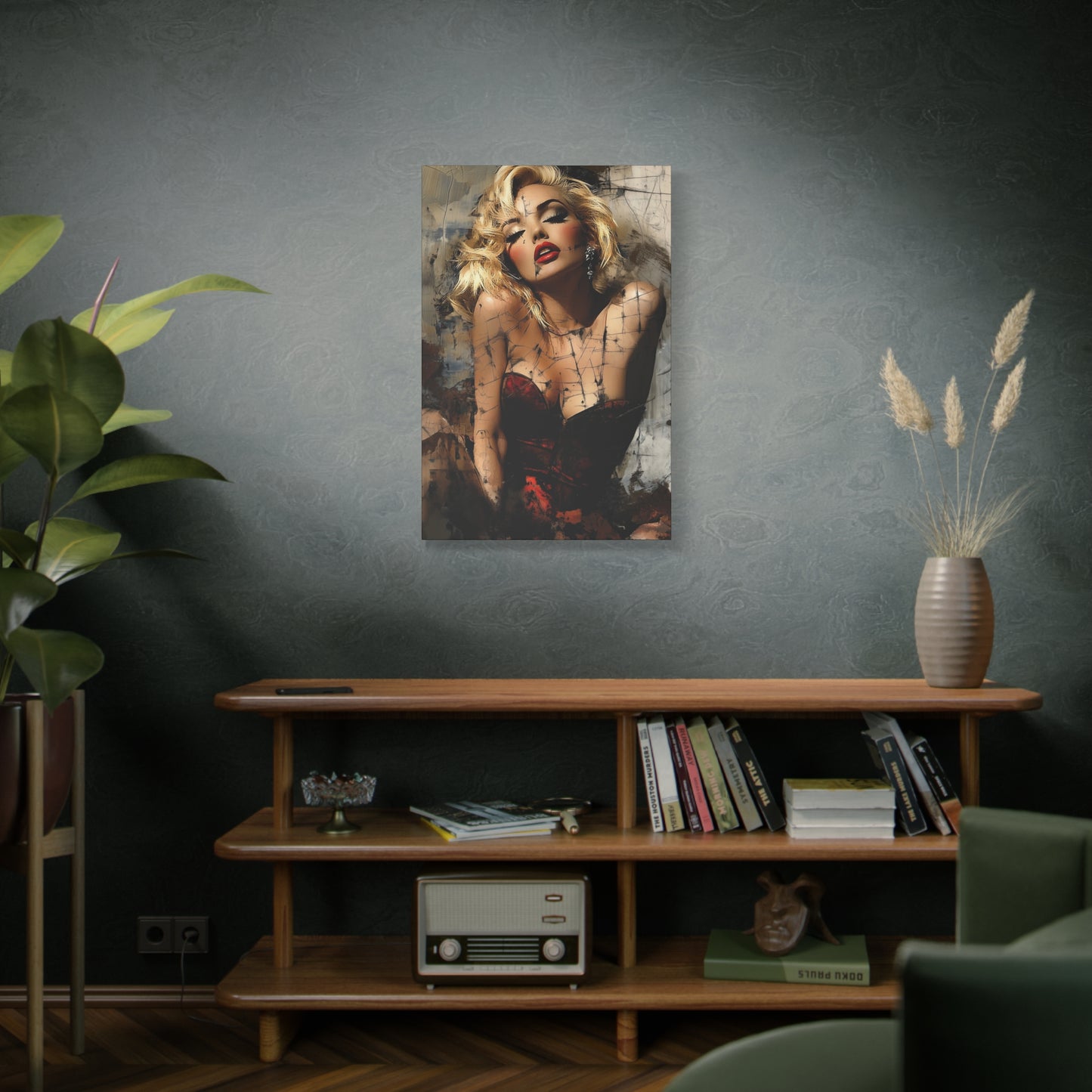 Gallery Wrapped Canvas, Guilt and Grit Adult Art Canvas, Erotic Pinup Art Canvas – Margaux