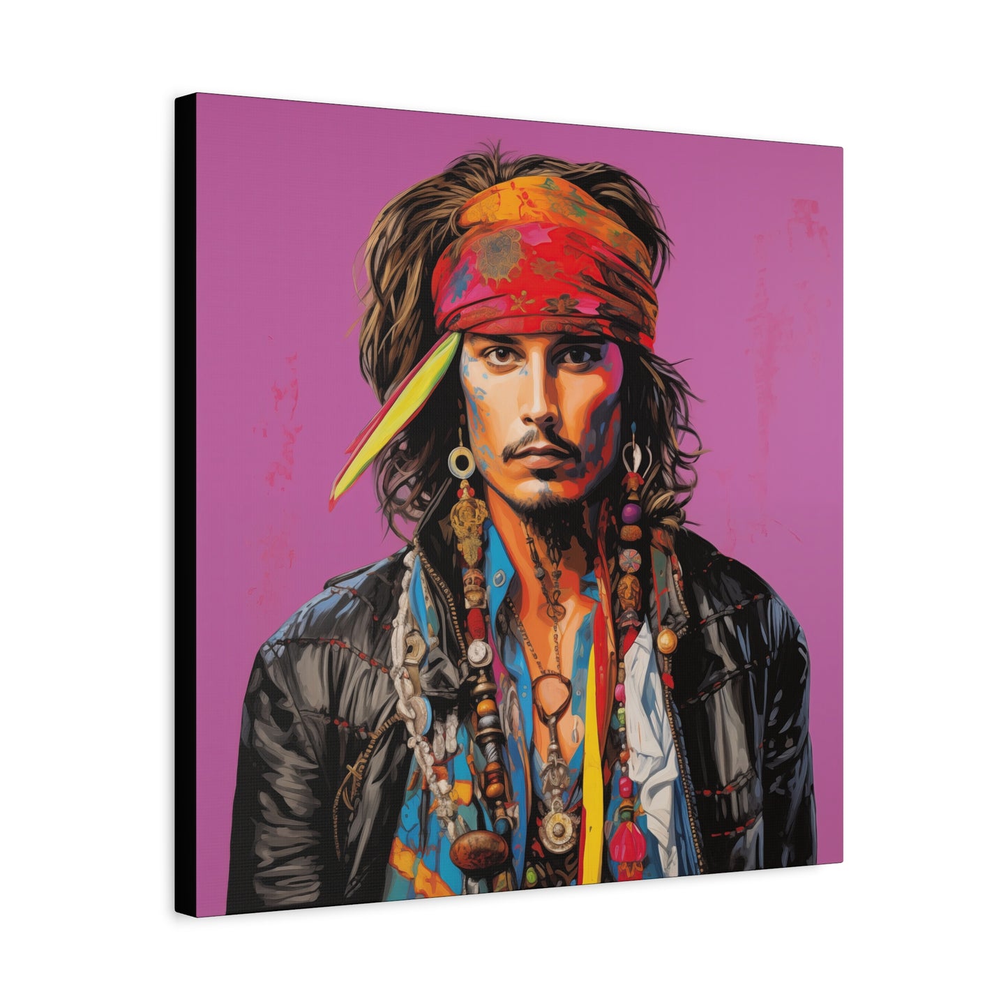 Gallery Wrapped Canvas, Celebrity Inspired, Pop Art Canvas – Johnny