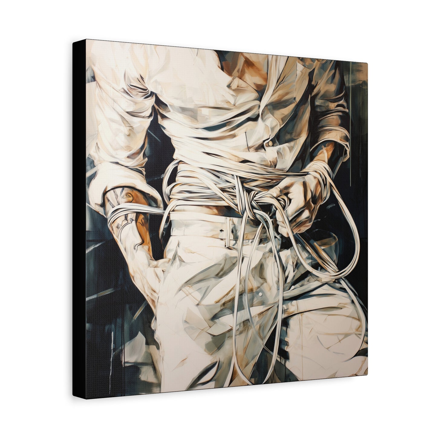 Gallery Wrapped Canvas, Ropes and Reverence Art Canvas, Erotic Shibari Art Canvas – Lucien