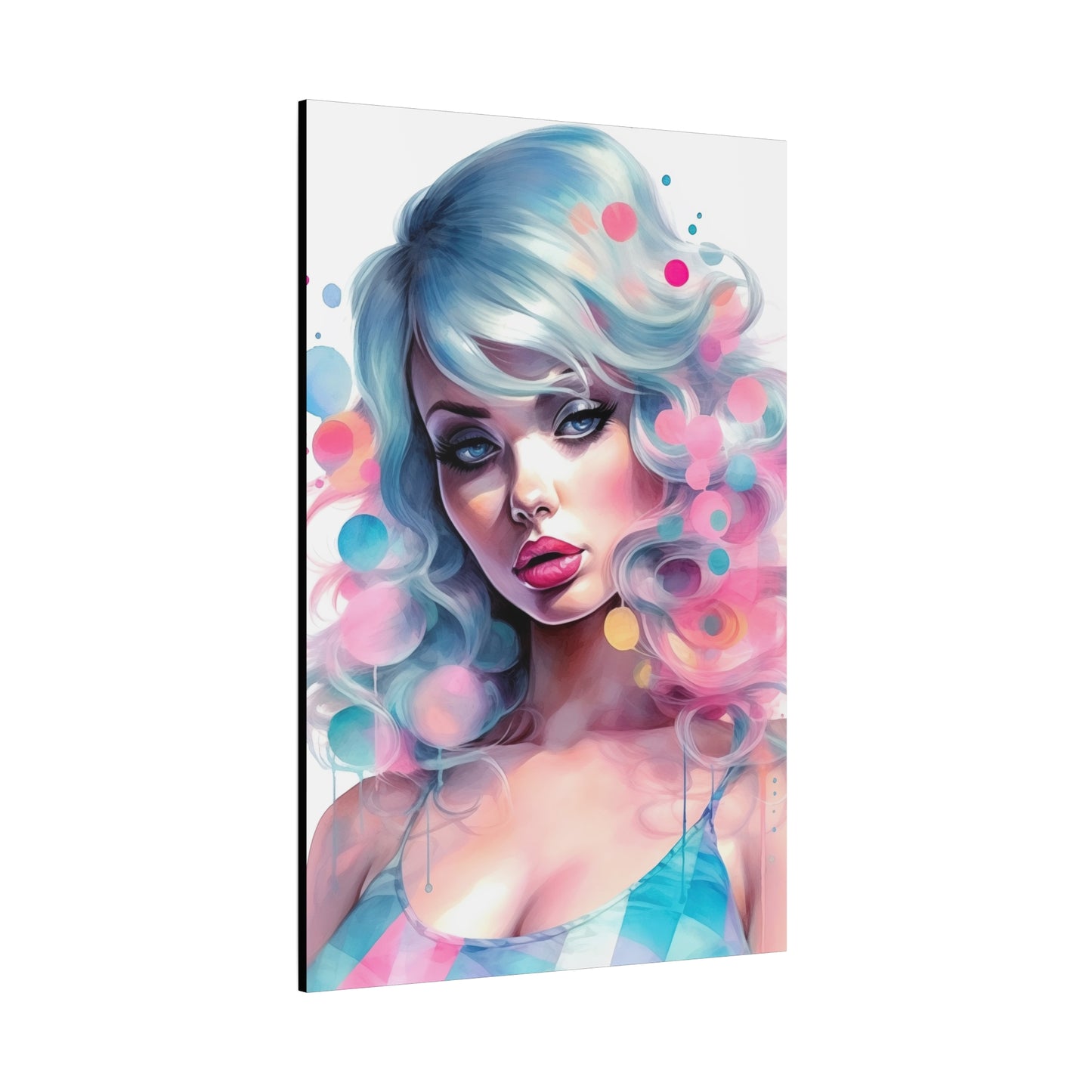 Canvas Gallery Wrapped High-Fashion Wall Art, Stylish Decor, Retro Femme Doll Pop Art – Sylvie