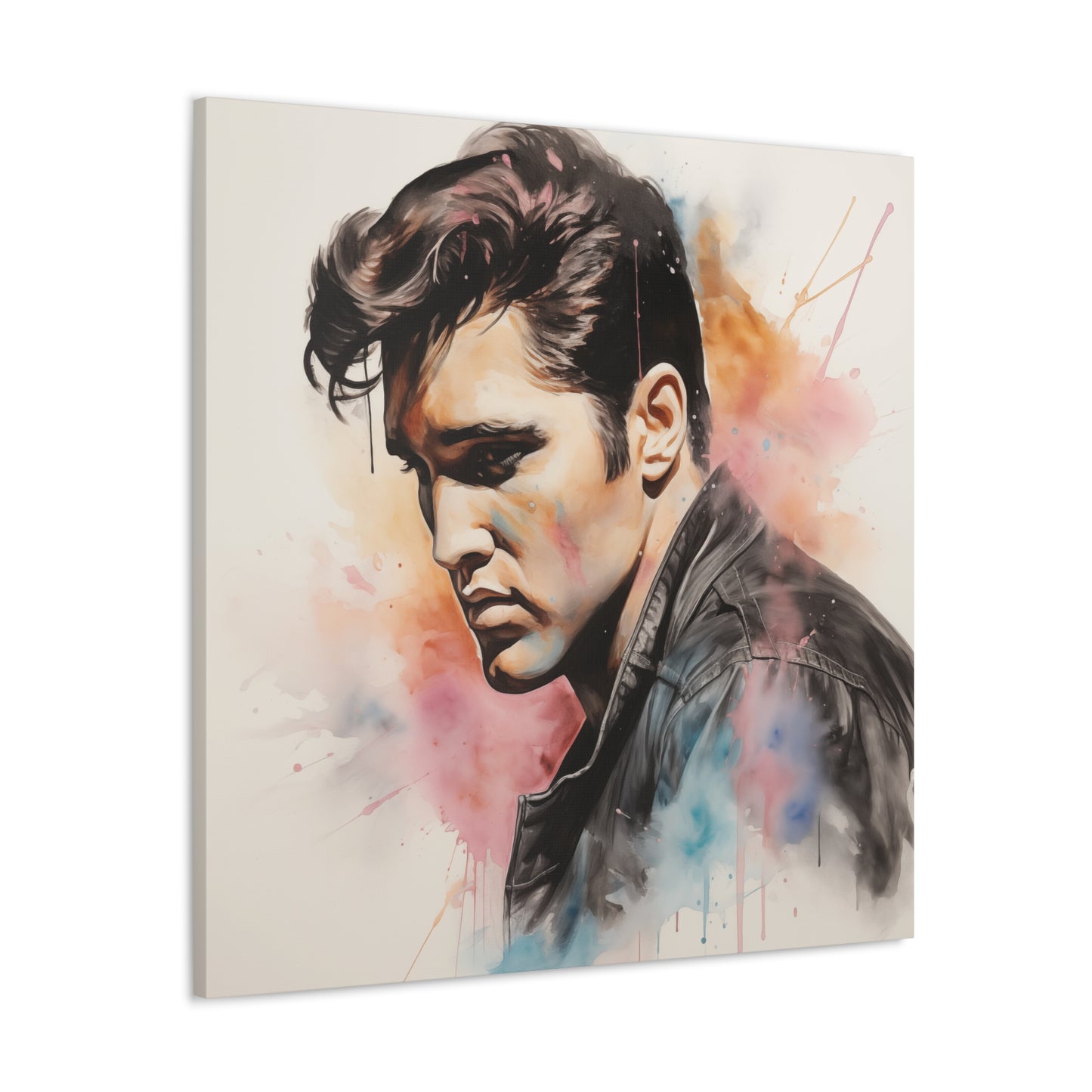 Gallery Wrapped Canvas, Celebrity Inspired, Pop Art Canvas – Elvis