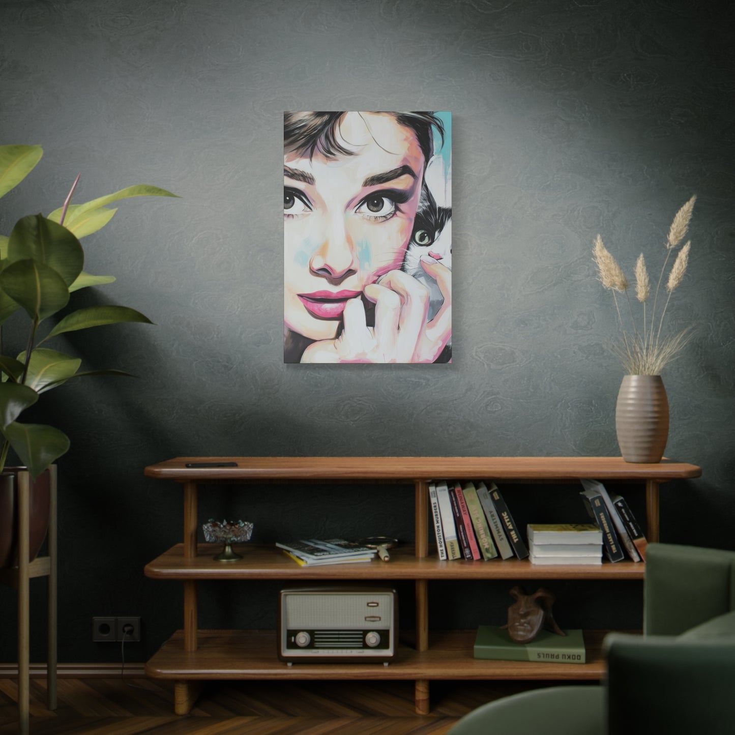 Gallery Wrapped Canvas, The Diva Project Art Canvas, Pinup Art Canvas – Audrey Hepburn - ONE
