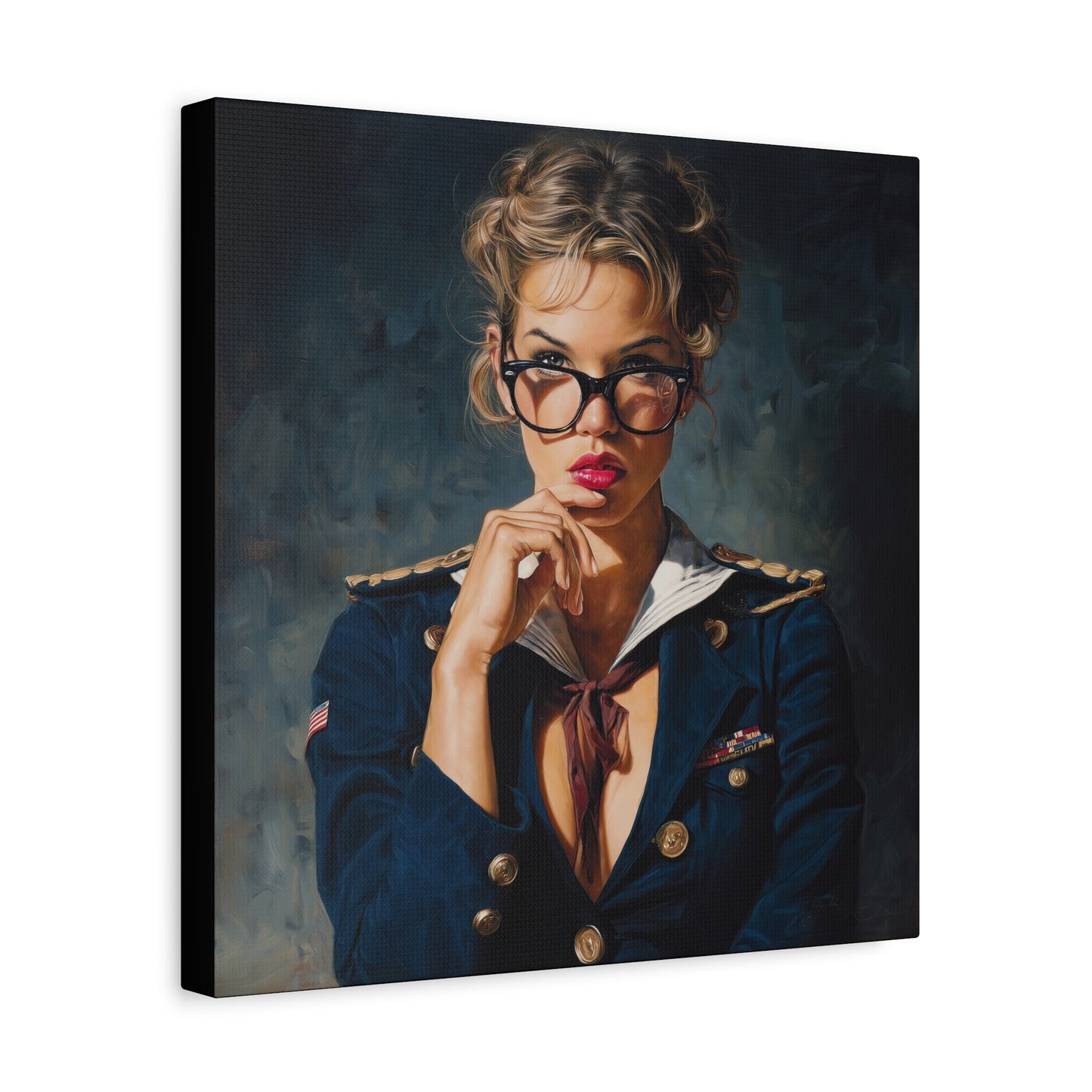Gallery Wrapped Canvas, Liberty and Lace Art Canvas, Erotic Pinup Art Canvas – Honey