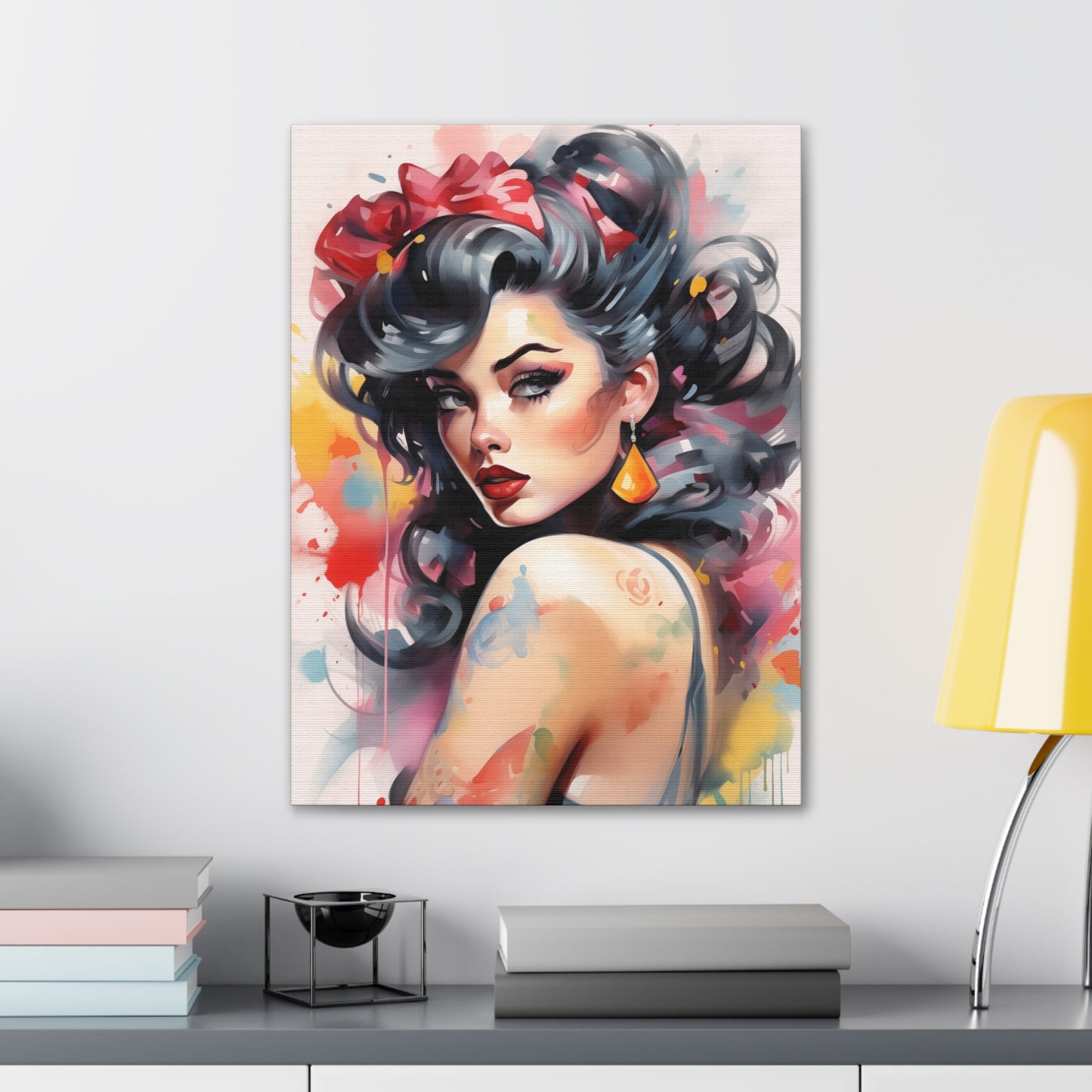Canvas Wall Art, Gallery Wrapped Pop Art, Femme Doll Wall Art – Genevieve