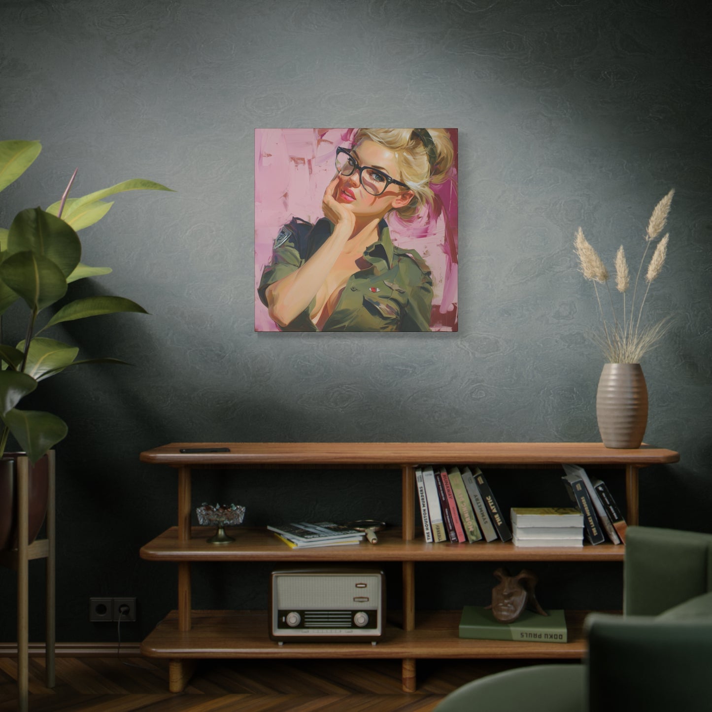 Gallery Wrapped Canvas, Liberty and Lace Art Canvas, Erotic Pinup Art Canvas – Roxanne