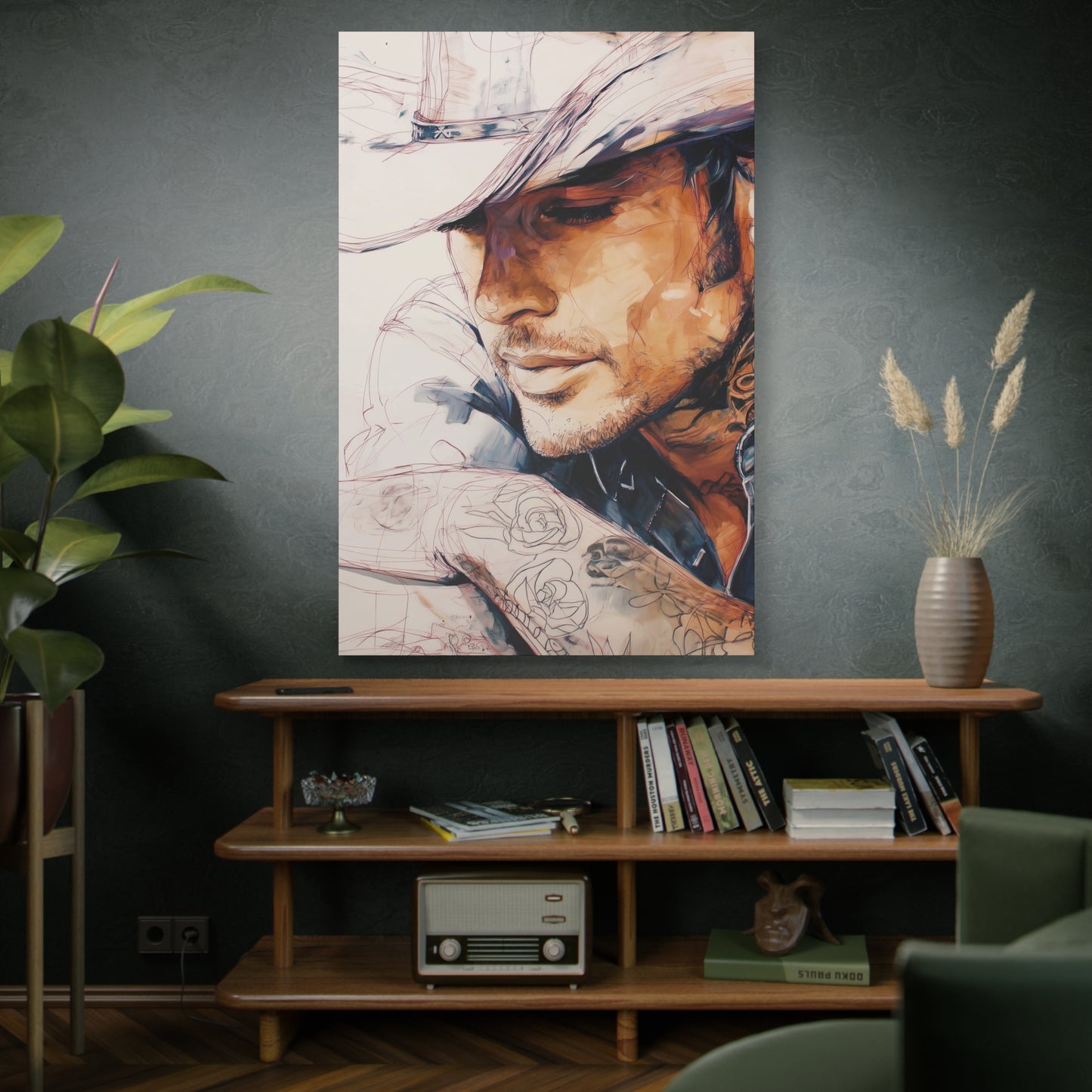 Gallery Wrapped Canvas, Wranglers and Wreckage Art Canvas, Erotic Pinup Art Canvas – Wade