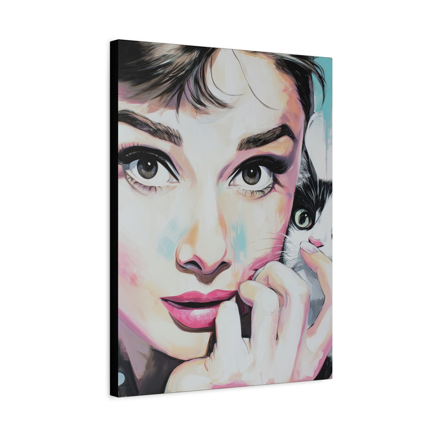 Gallery Wrapped Canvas, The Diva Project Art Canvas, Pinup Art Canvas – Audrey Hepburn - ONE