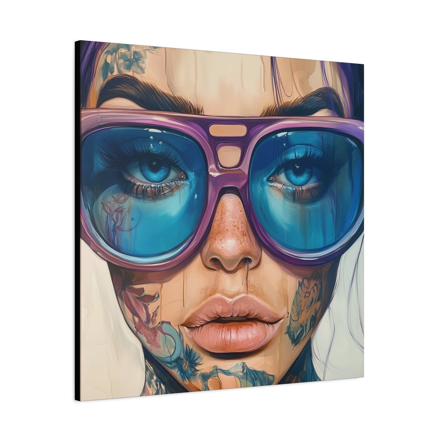 Canvas Gallery Wrap, Ladies in Lenses Wall Art, Abstract Femme Girl Art - Jane