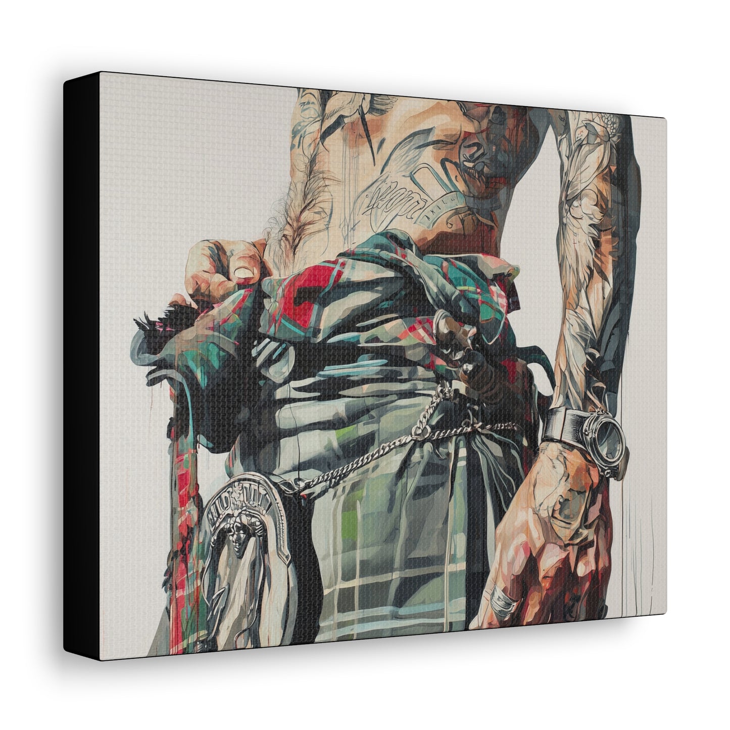 Gallery Wrapped Canvas, Kilts and Carnage Art Canvas, Erotic Pinup Art Canvas – Rory