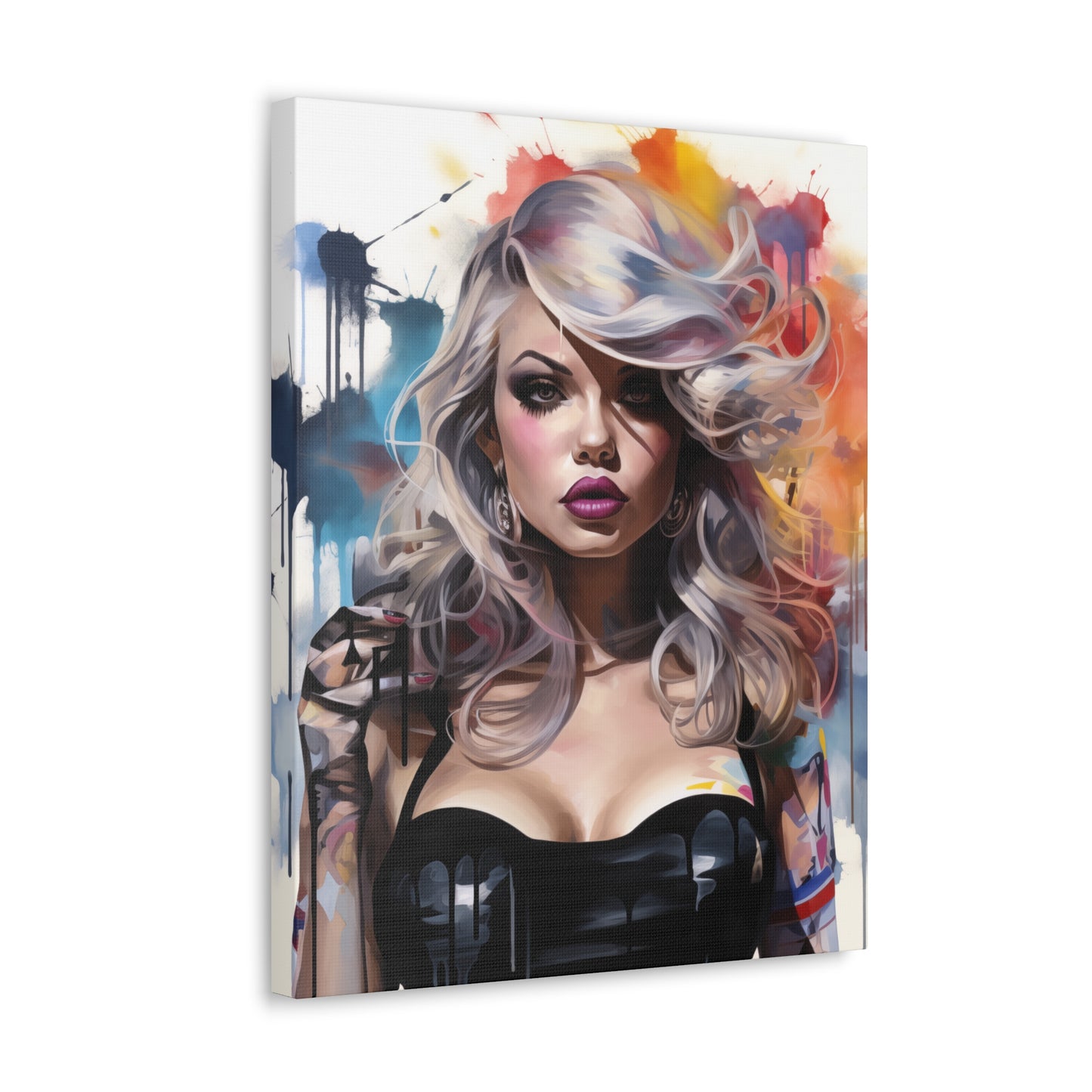 Canvas Wall Art, Gallery Wrapped Pop Art, Femme Doll Wall Art – Zephyr