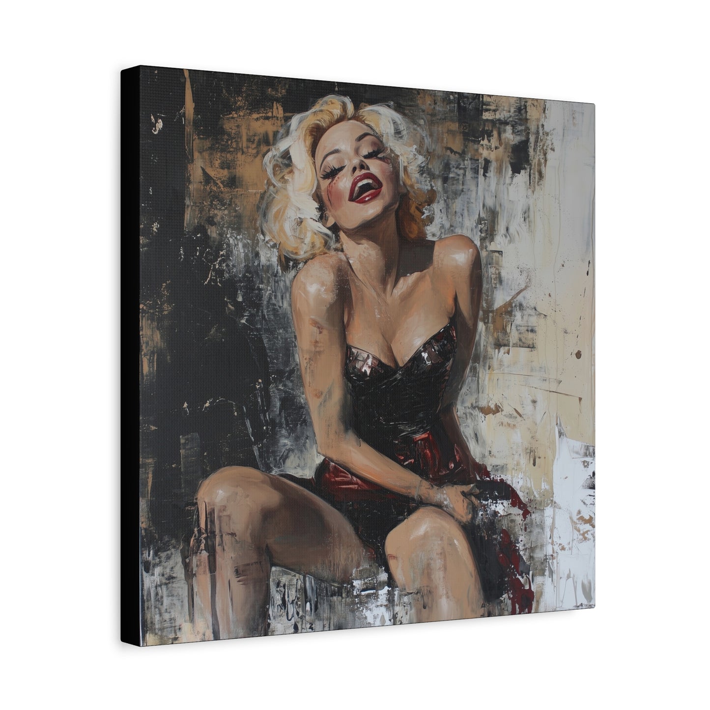 Gallery Wrapped Canvas, Guilt and Grit Adult Art Canvas, Erotic Pinup Art Canvas – Aria