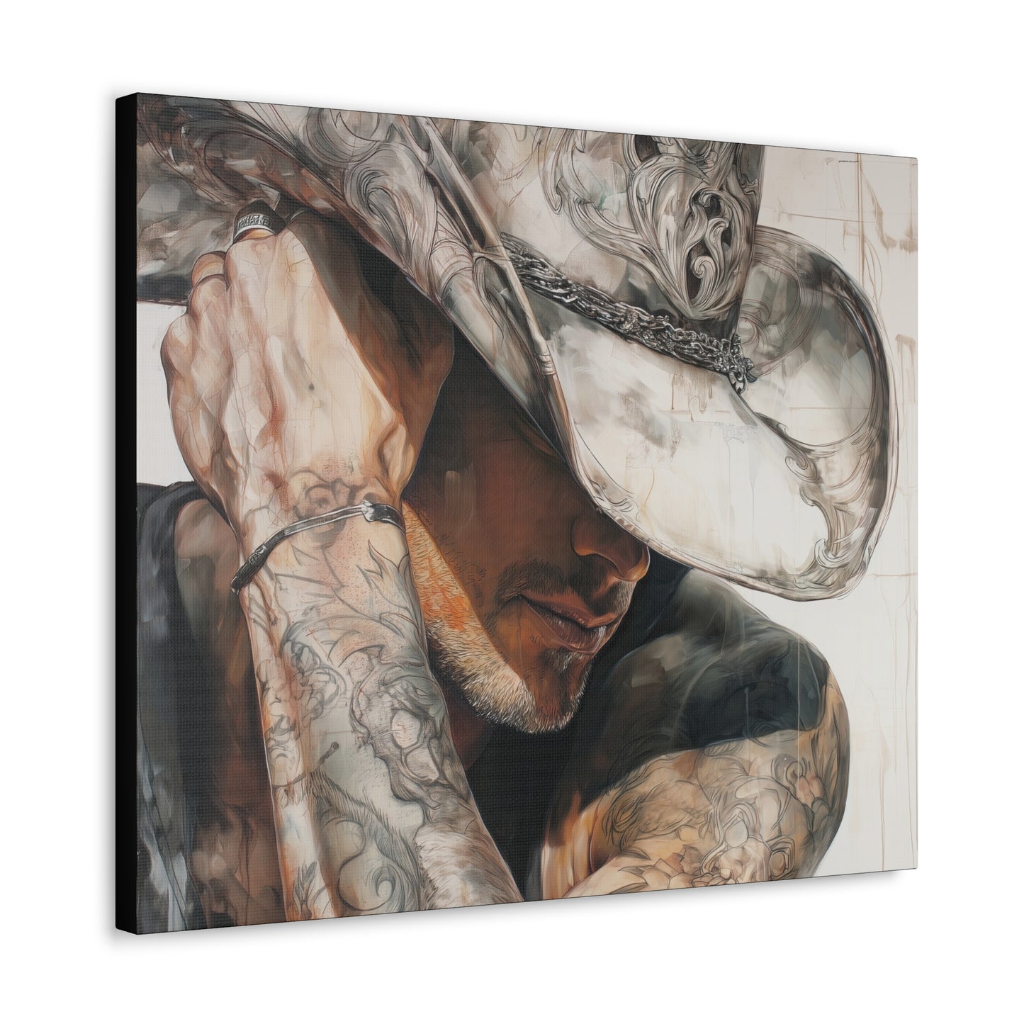 Gallery Wrapped Canvas, Wranglers and Wreckage Art Canvas, Erotic Pinup Art Canvas – Chase