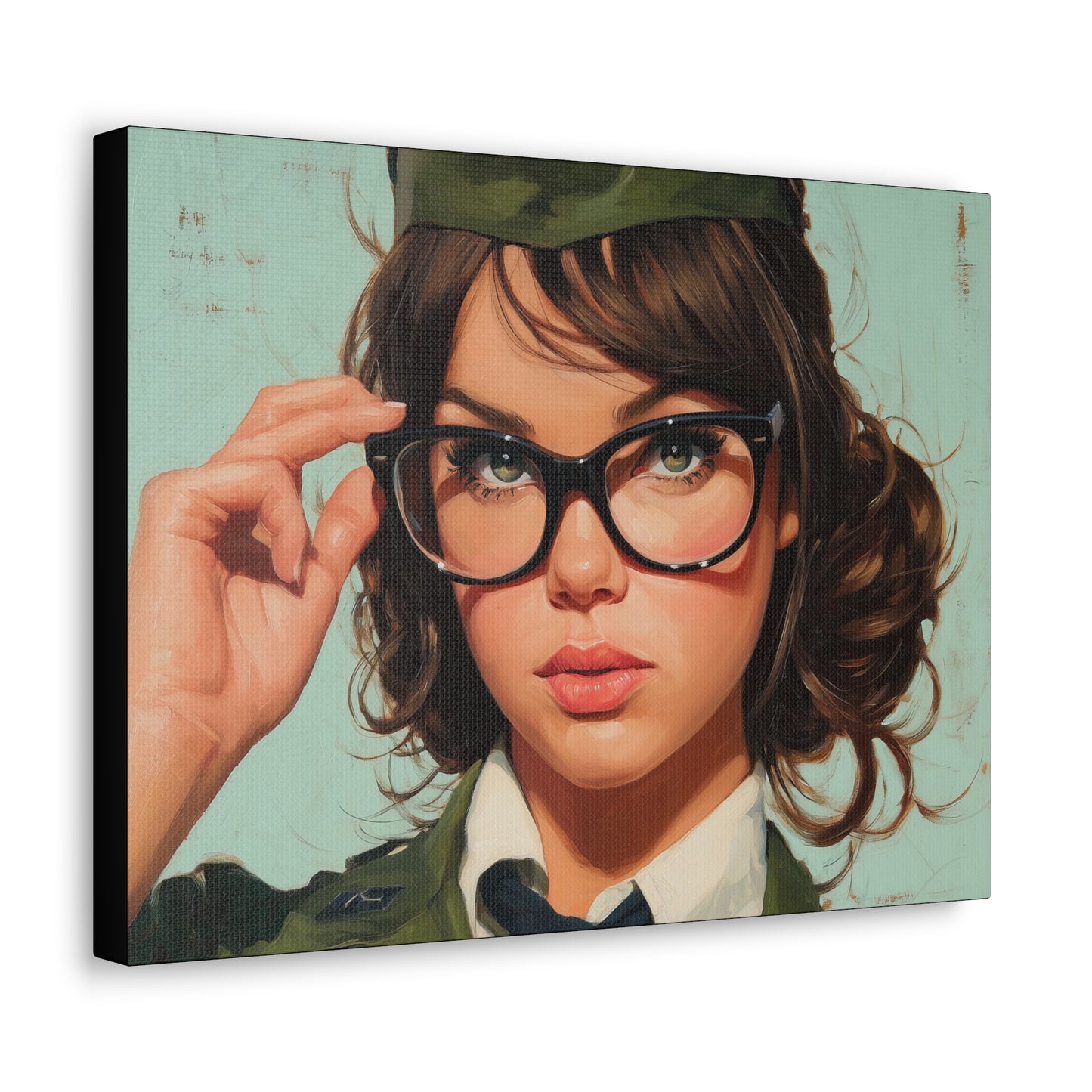 Gallery Wrapped Canvas, Liberty and Lace Art Canvas, Erotic Pinup Art Canvas – Piper