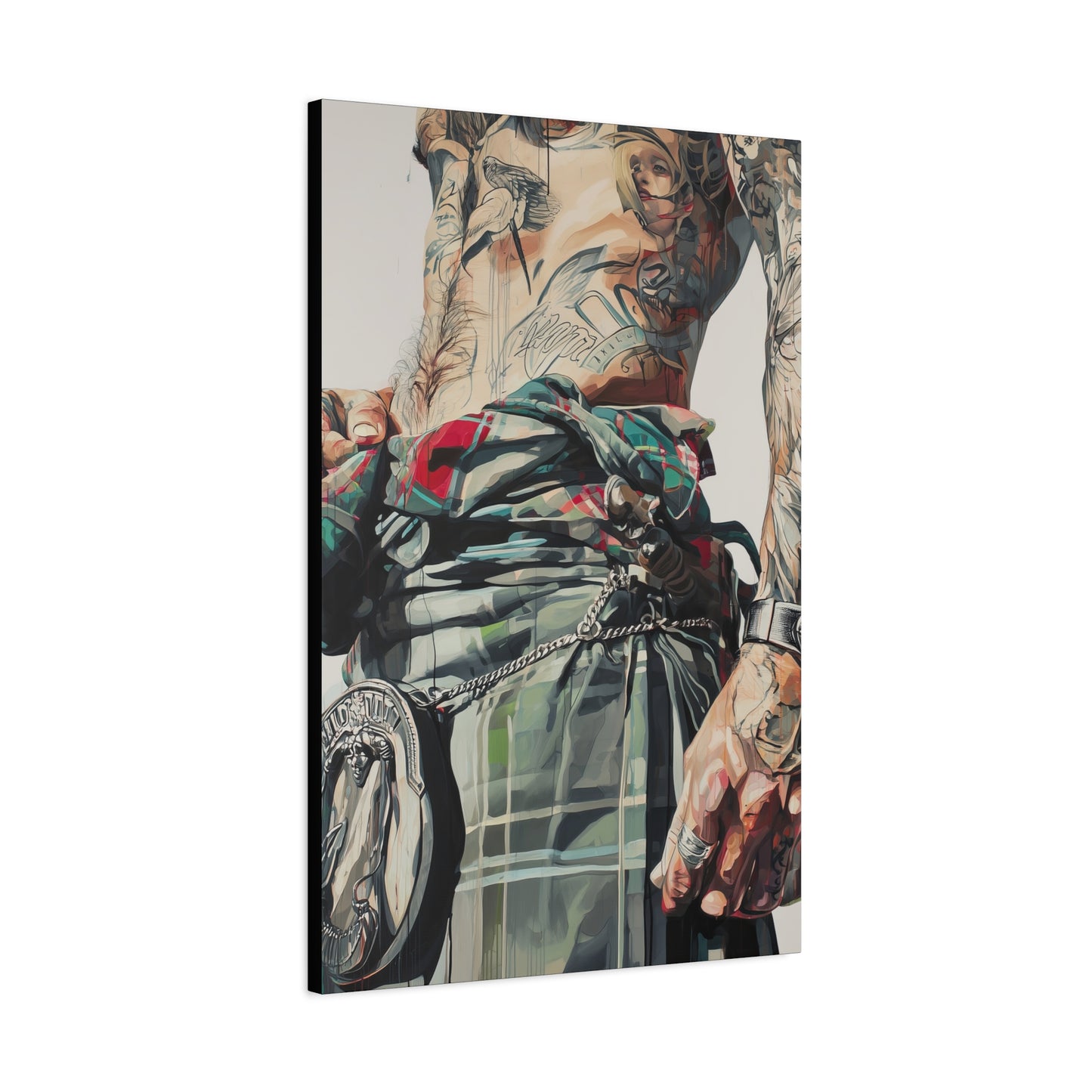 Gallery Wrapped Canvas, Kilts and Carnage Art Canvas, Erotic Pinup Art Canvas – Fraser