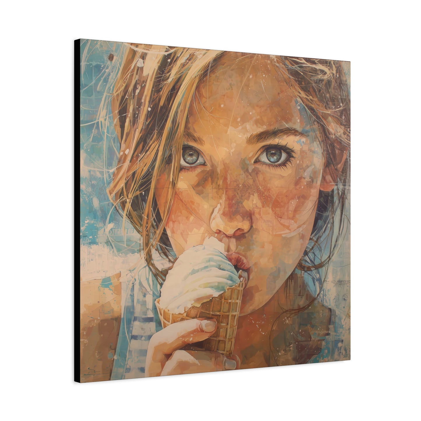 Gallery Wrapped Canvas, Sweet Summer Nostalgia, Sugar and Spice Art Canvas, Ice Cream Dreams Art – Bea