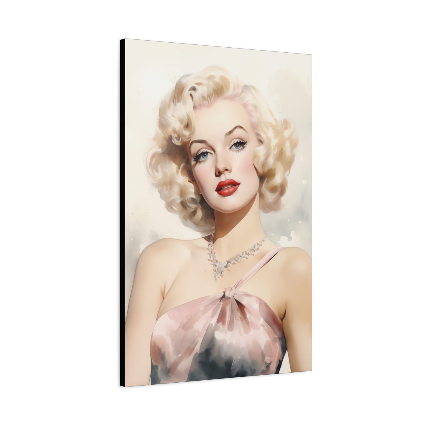 Canvas Wall Art, Gallery Wrapped Pop Art, Celebrity Wall Art – Marilyn Monroe - Pink