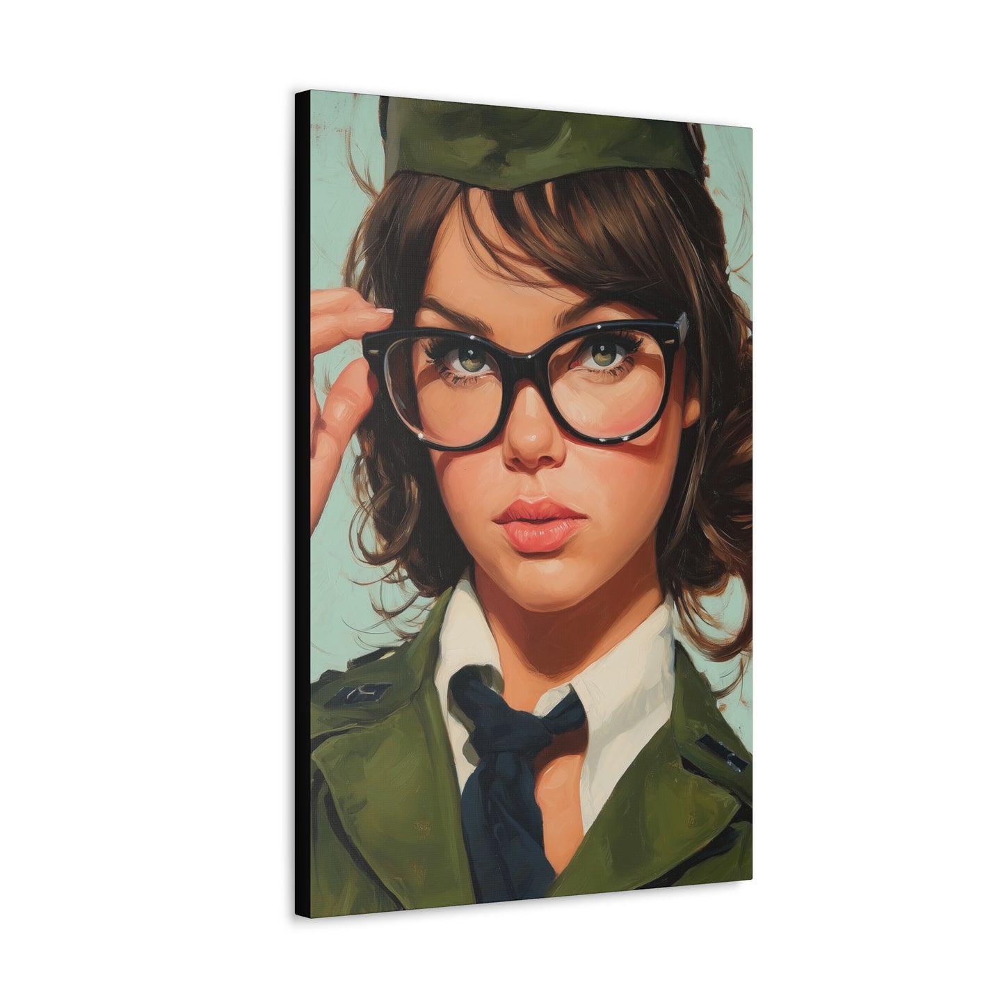 Gallery Wrapped Canvas, Liberty and Lace Art Canvas, Erotic Pinup Art Canvas – Piper