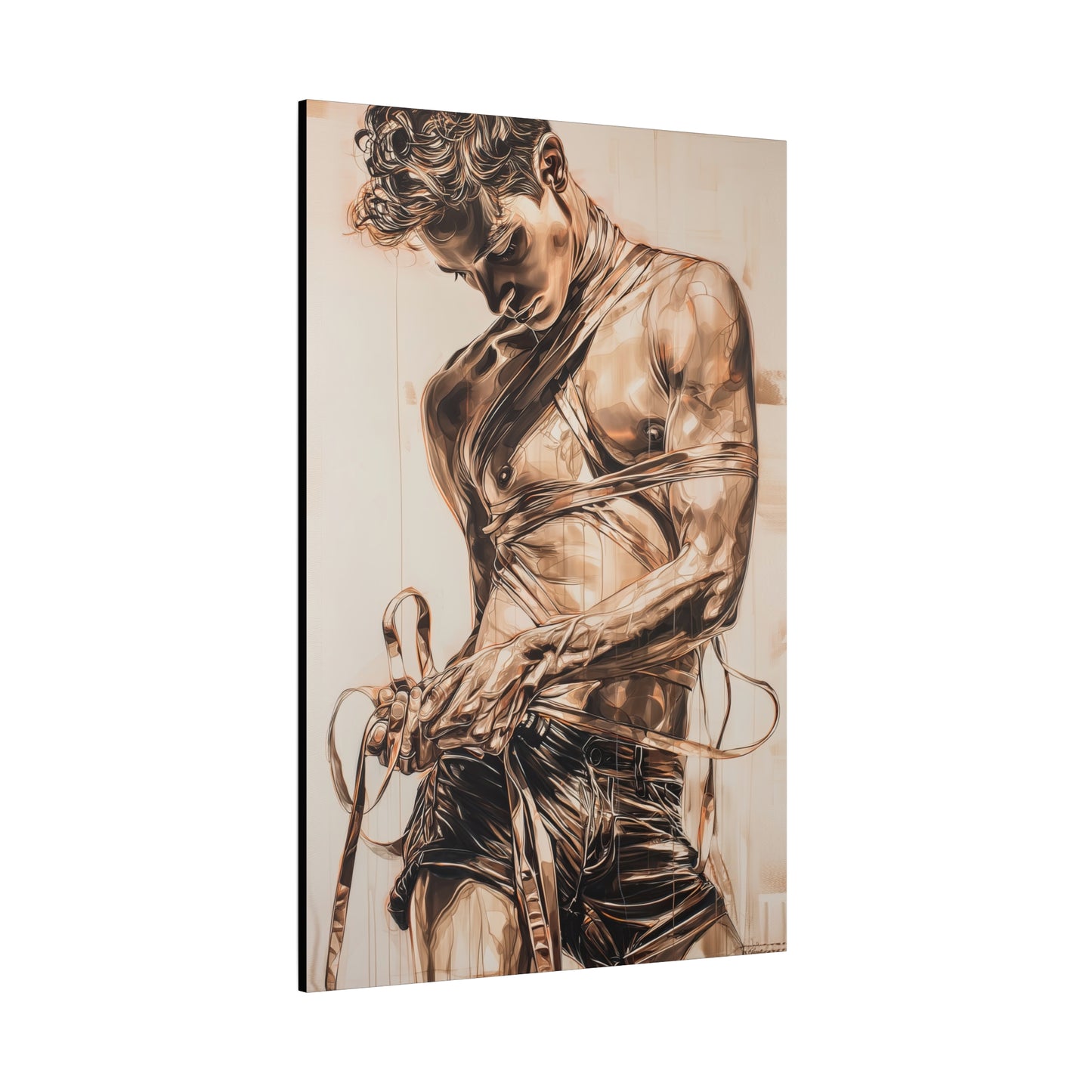 Gallery Wrapped Canvas, Ropes and Reverence Art Canvas, Erotic Shibari Art Canvas – Orion