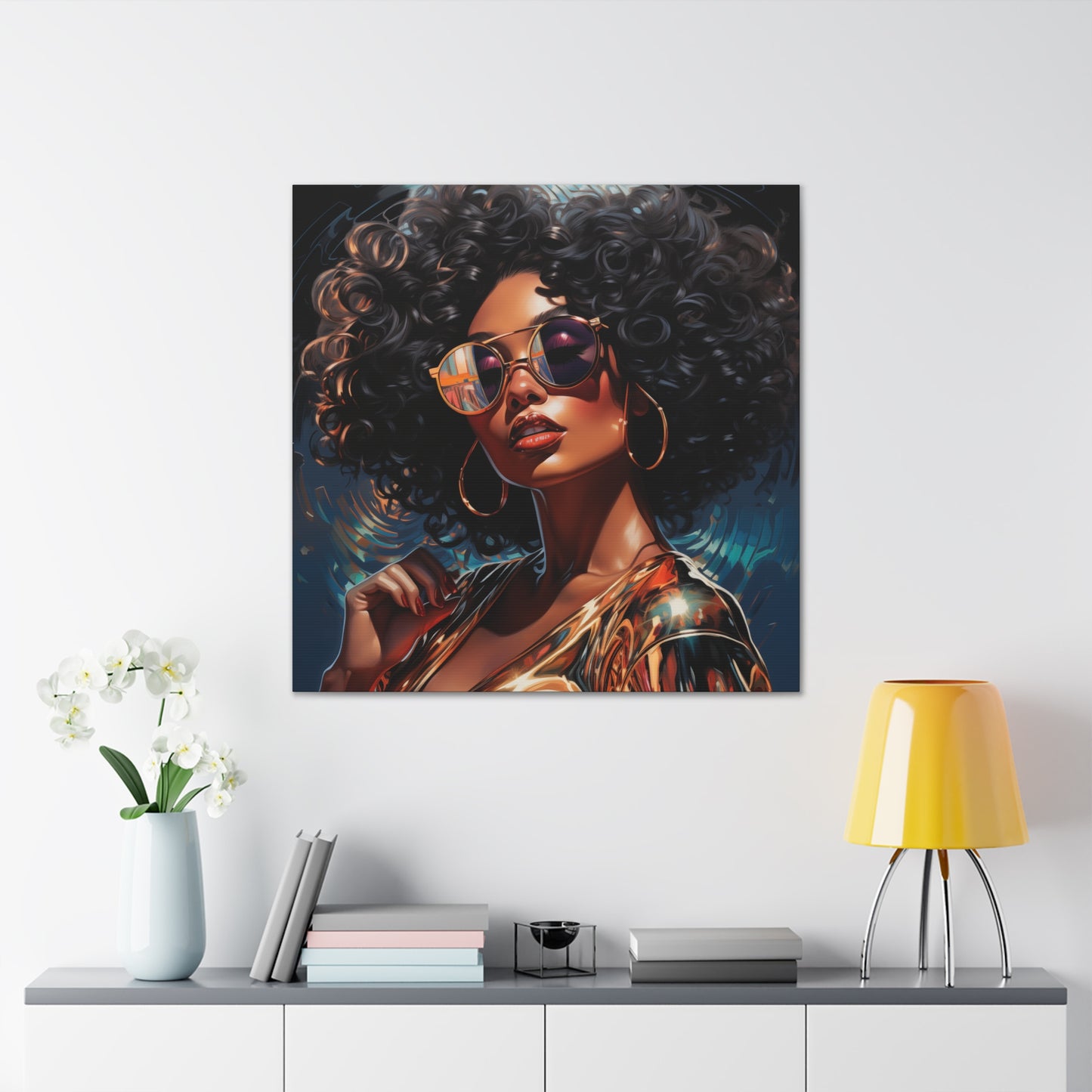 Gallery Wrapped Canvas, Retro Urban Queen, Femme Doll Art Canvas – Kesha