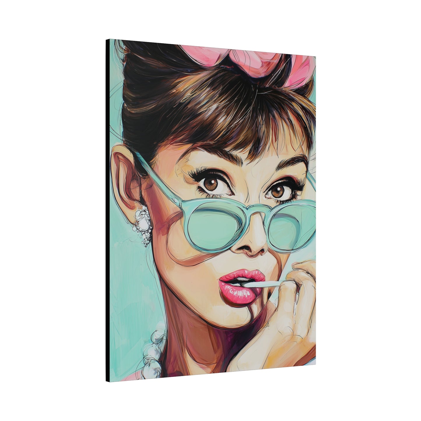 Gallery Wrapped Canvas, The Diva Project Art Canvas, Pinup Art Canvas – Audrey Hepburn - ELEVEN